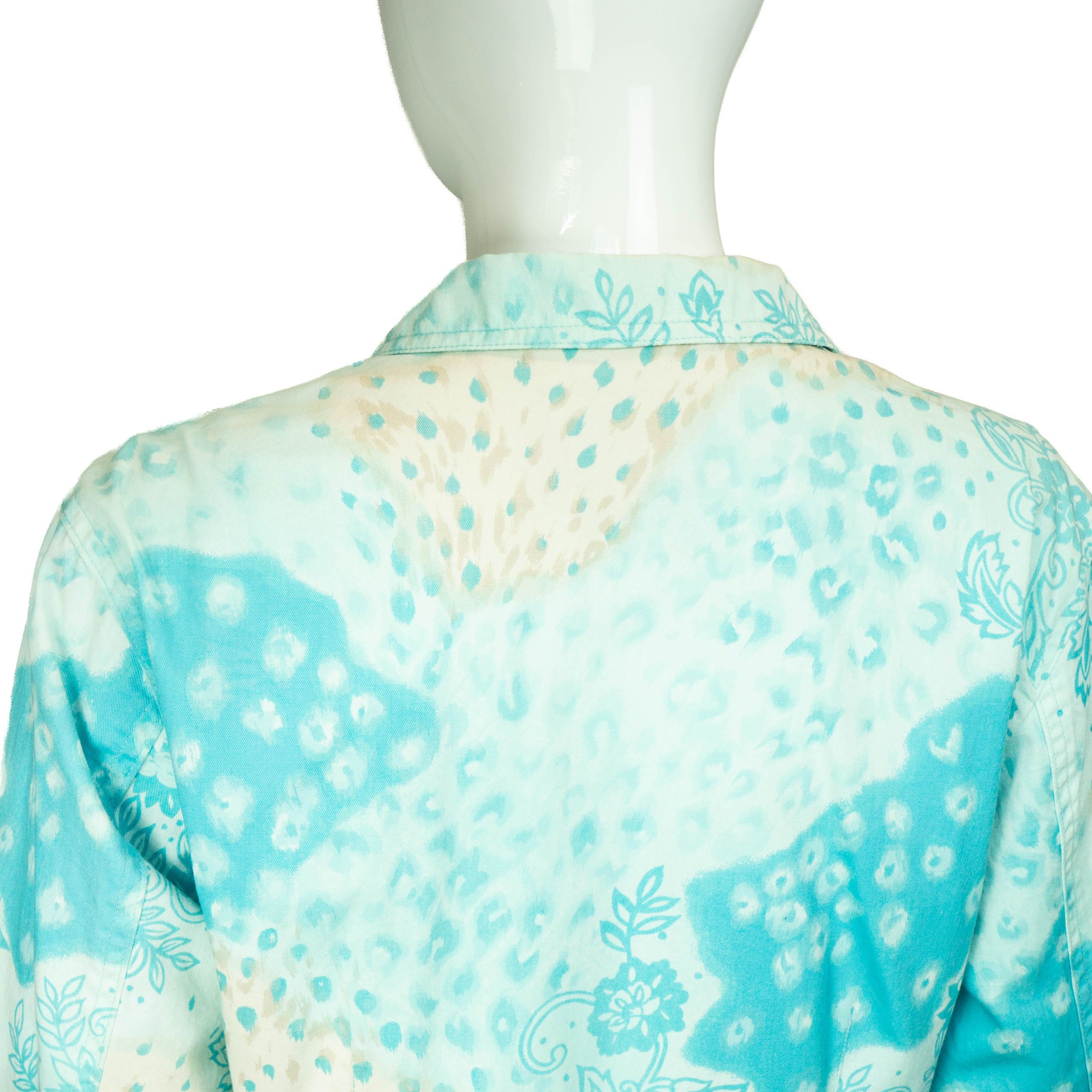 Versace × Versus VERSUS Gianni Versace Blue Set Blazer Skirt Vintage 90s 00s Size M / US 6-8 / IT 42-44 - 6 Thumbnail