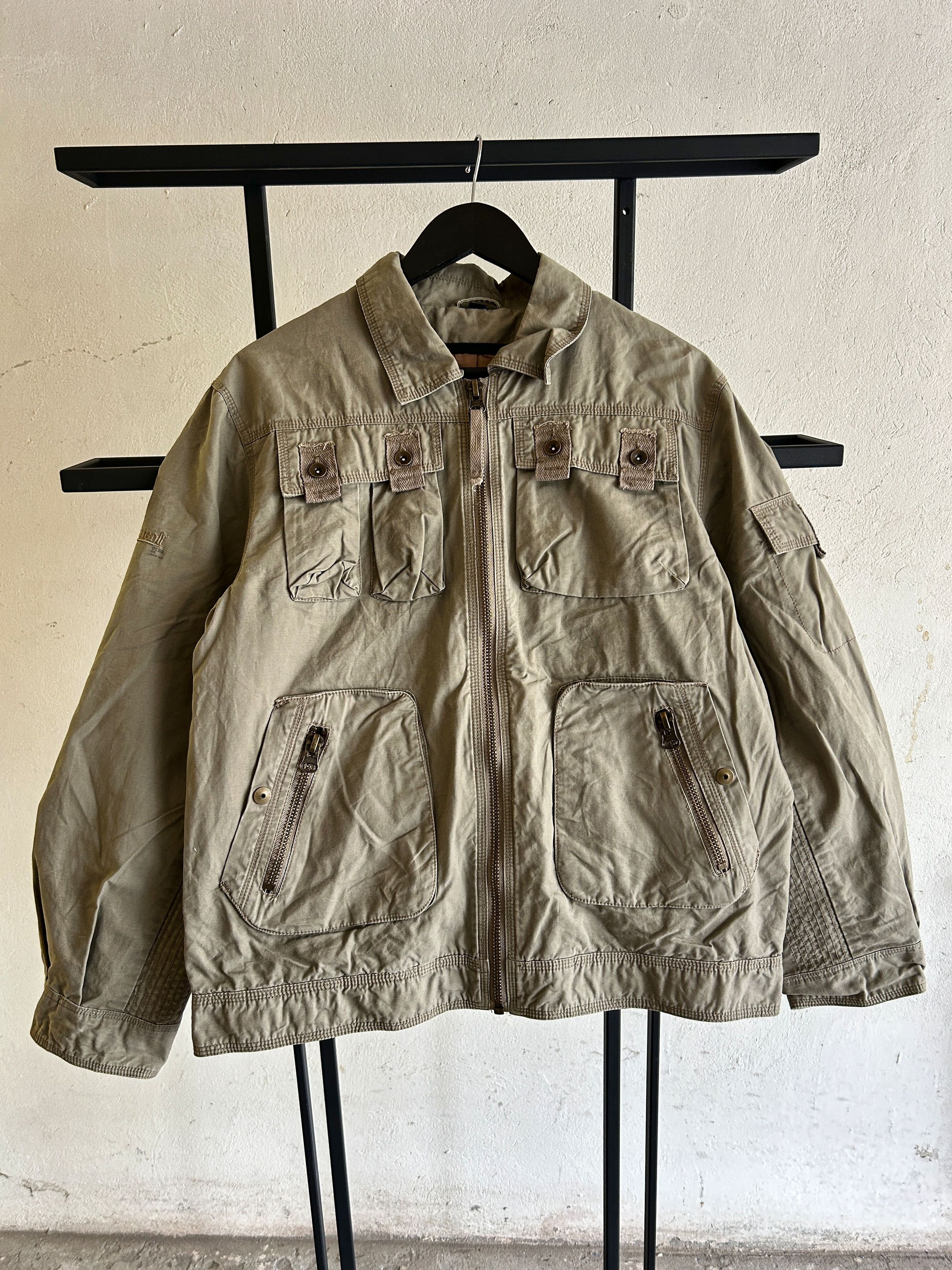 Japanese Brand Vintage Balenciaga Style Denim Washed Cargo Jacket 90s Size US M / EU 48-50 / 2 - 3 Thumbnail