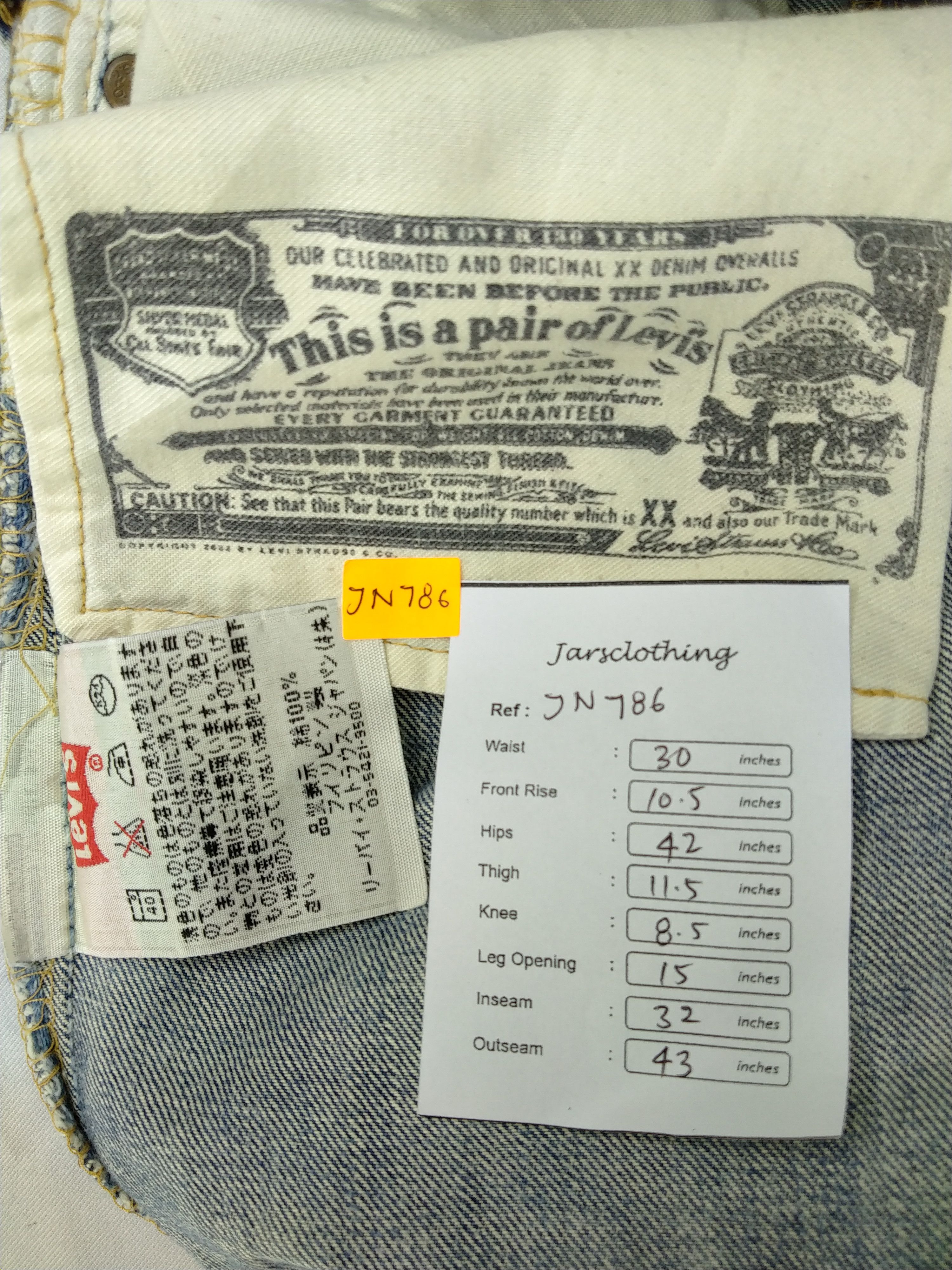 Levi's Vintage Levi's 501 Light Blue Wash Denim 30x32 -JN786 Size US 30 / EU 46 - 8 Thumbnail