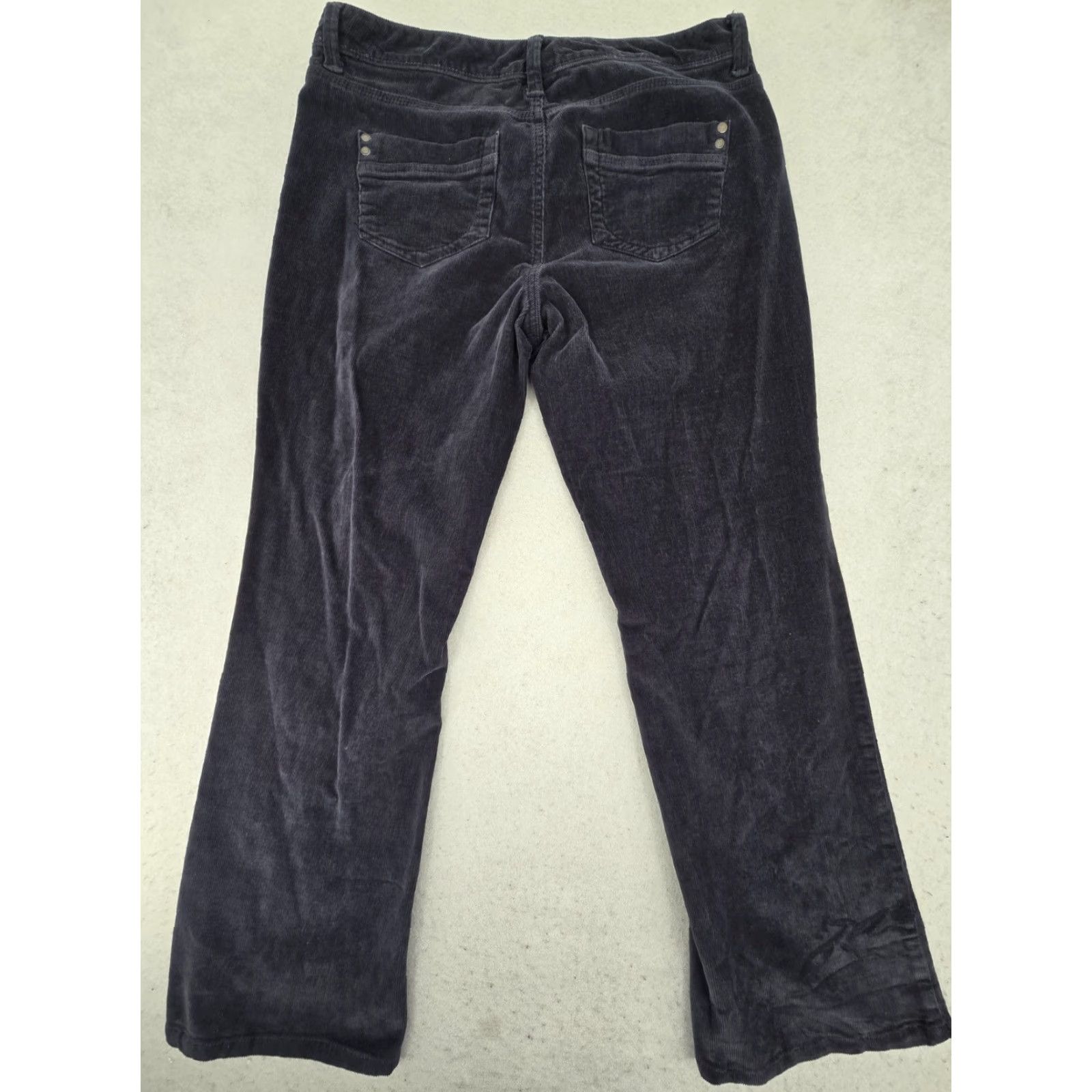 Vintage Sonoma Blue Corduroy Pants Women's 10 Straight Leg Flat Front Zip Button Pockets 30in Inseam Regular Rise Vintage: No Size 32" / US 10 / IT 46 - 2 Thumbnail
