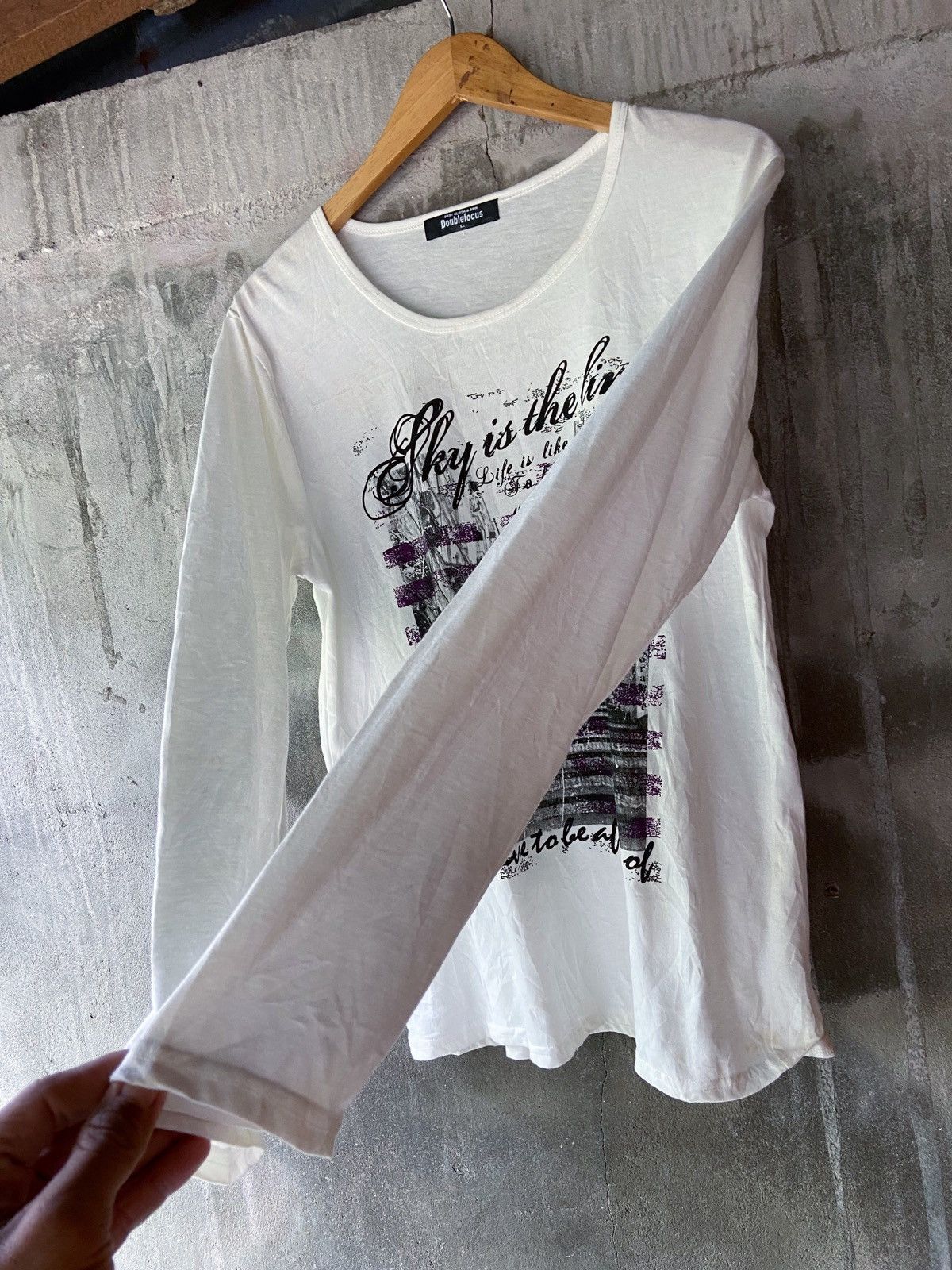 Japanese Brand 🌸SKY IS THE LIMIT YOU HAVE TO BE AFRAID OF LONG SLEEVE Size US M / EU 48-50 / 2 - 2 Thumbnail