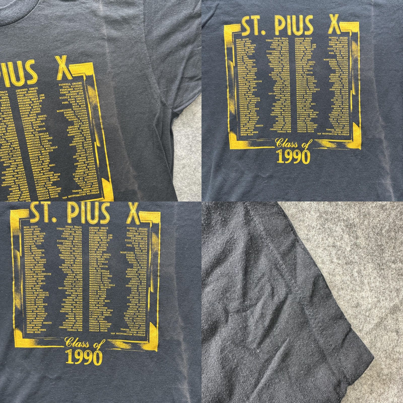 Vintage VINTAGE St Pius X Class Of 1990 Graphic Shirt Mens XL Black School Alumni 90s Size US XL / EU 56 / 4 - 8 Thumbnail