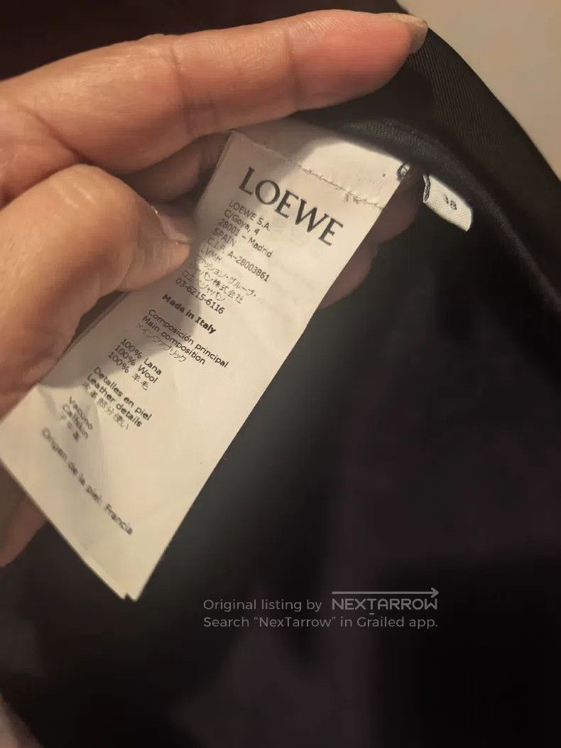 Loewe Loewe Dark Blue Wool Tweed Jacket, Double-breasted Design Size XS / US 0-2 / IT 36-38 - 4 Thumbnail