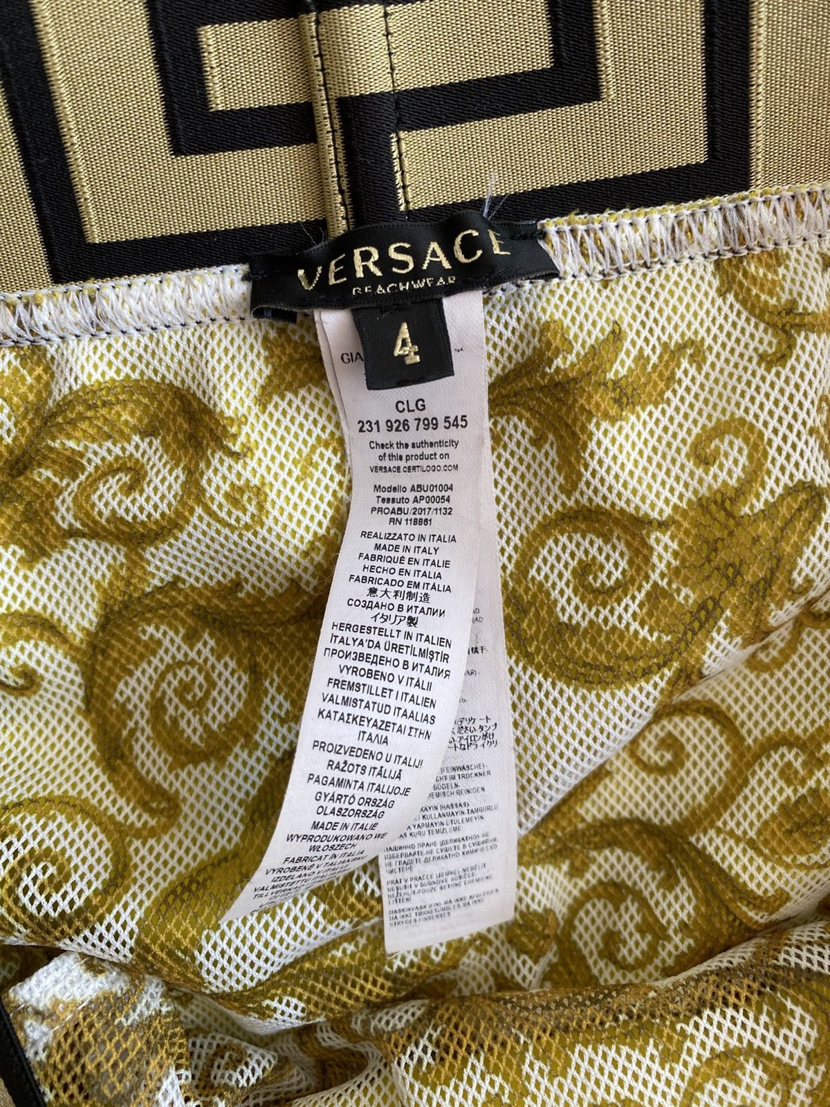 Versace Versace Greca Border Medusa Yellow/BlackSwim Shorts Size US 30 / EU 46 - 4 Thumbnail