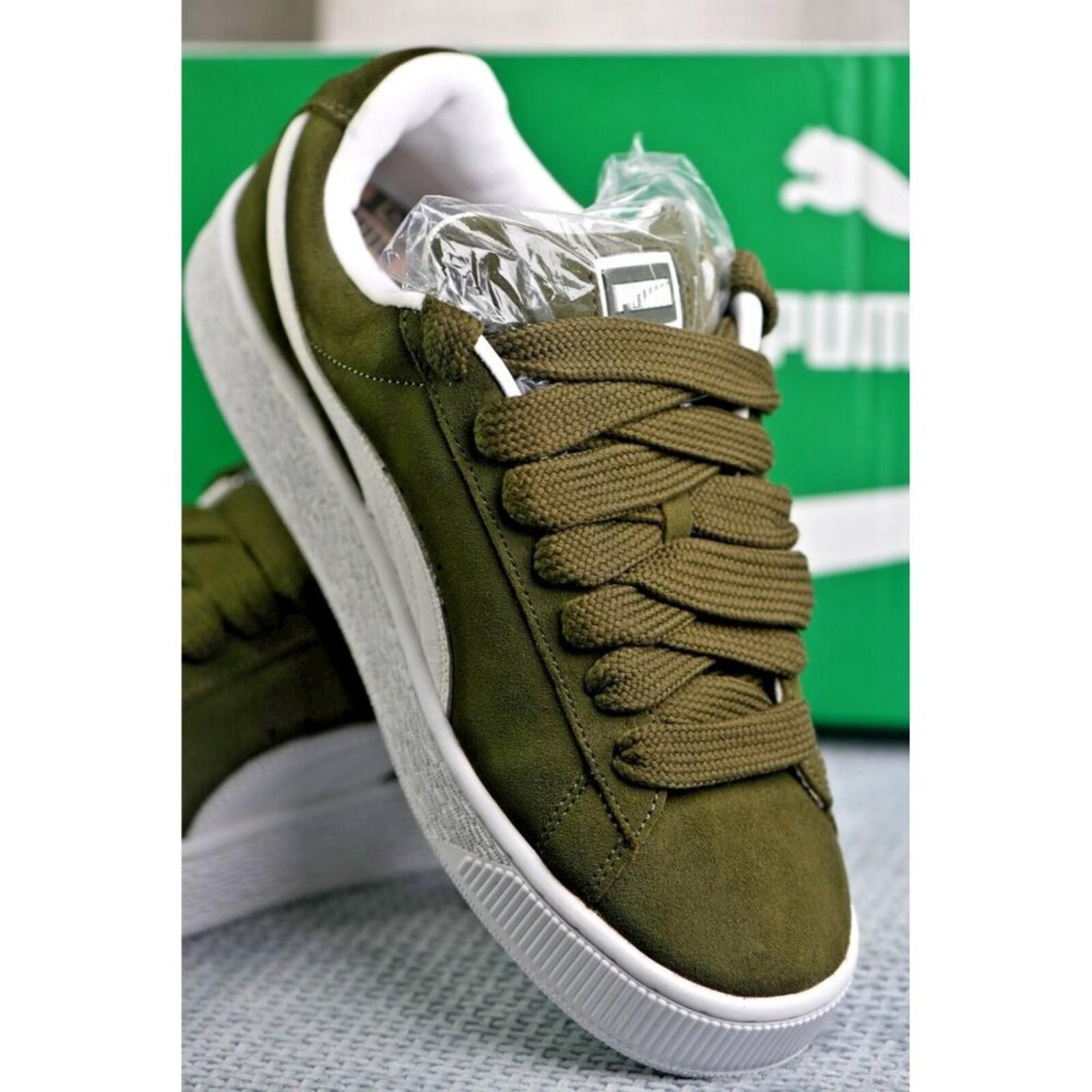 Puma PUMA Suede XL | Dark Oliver/Puma White | 395205-13 Size US 9 / EU 42 - 1 Thumbnail