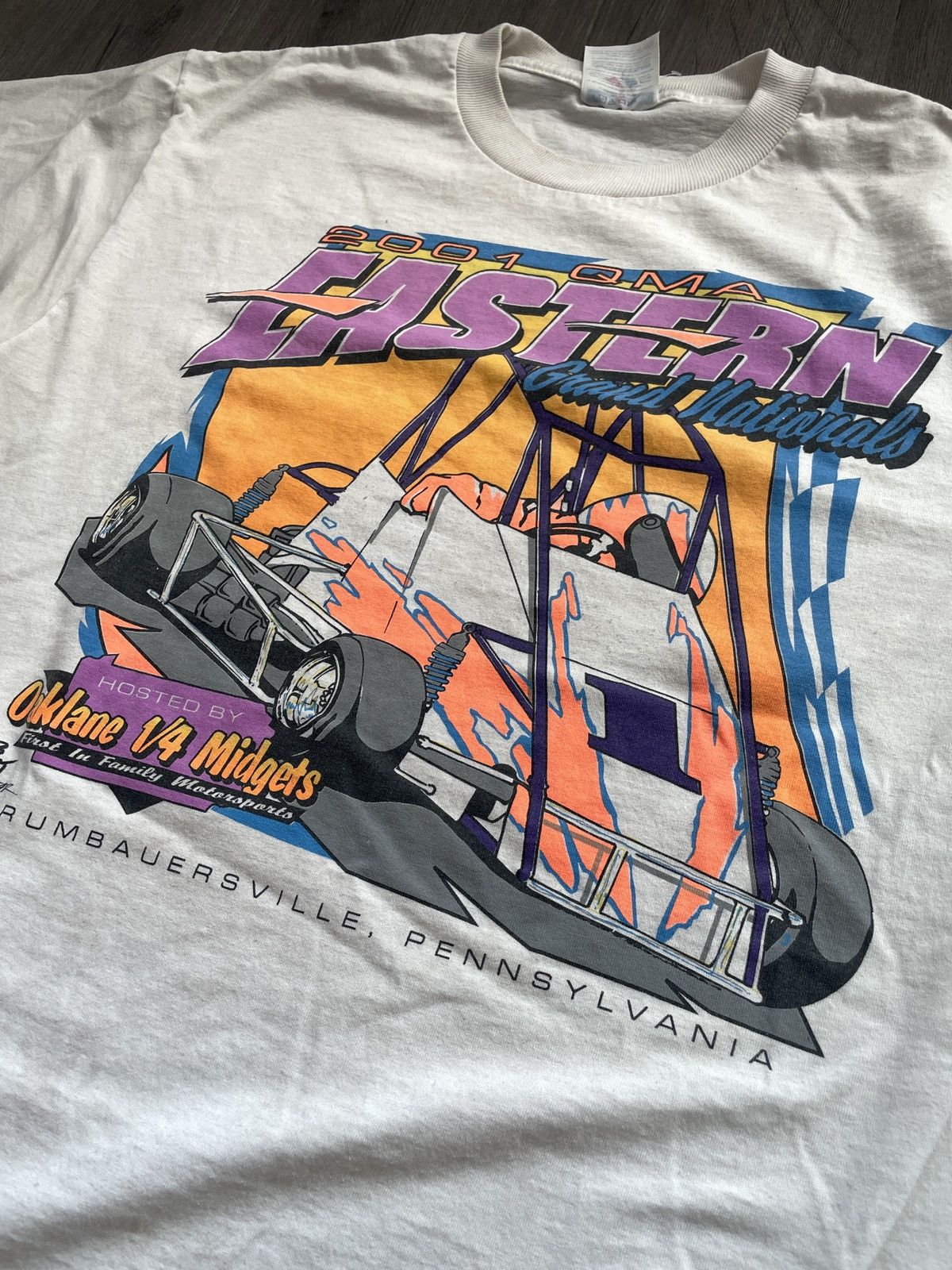 Jerzees Y2K 01’ QMA Eastern “Grand Nationals Racing” T-Shirt (Sz. M) Size US M / EU 48-50 / 2 - 2 Thumbnail