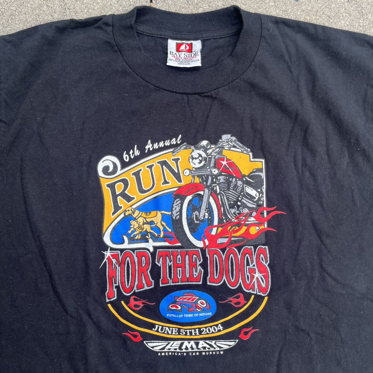 Other Heavy Cotton 2004 Run For The Dogs Black Short Sleeve Tee Size US M / EU 48-50 / 2 - 2 Thumbnail