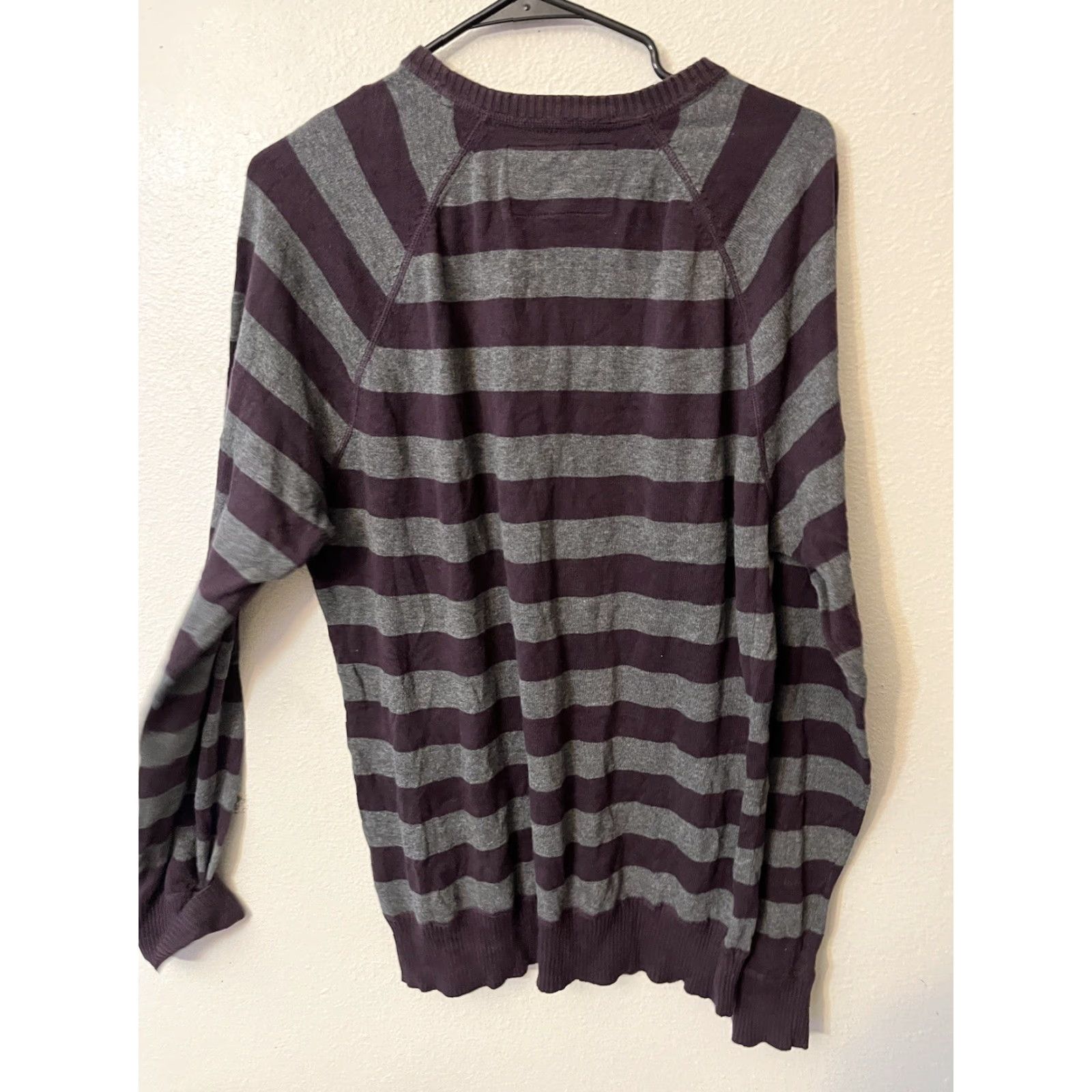Nautica Nautica Jeans Co. Men's Striped Maroon gray Long Sleeve Pullover Sweater Size L Size US L / EU 52-54 / 3 - 2 Thumbnail