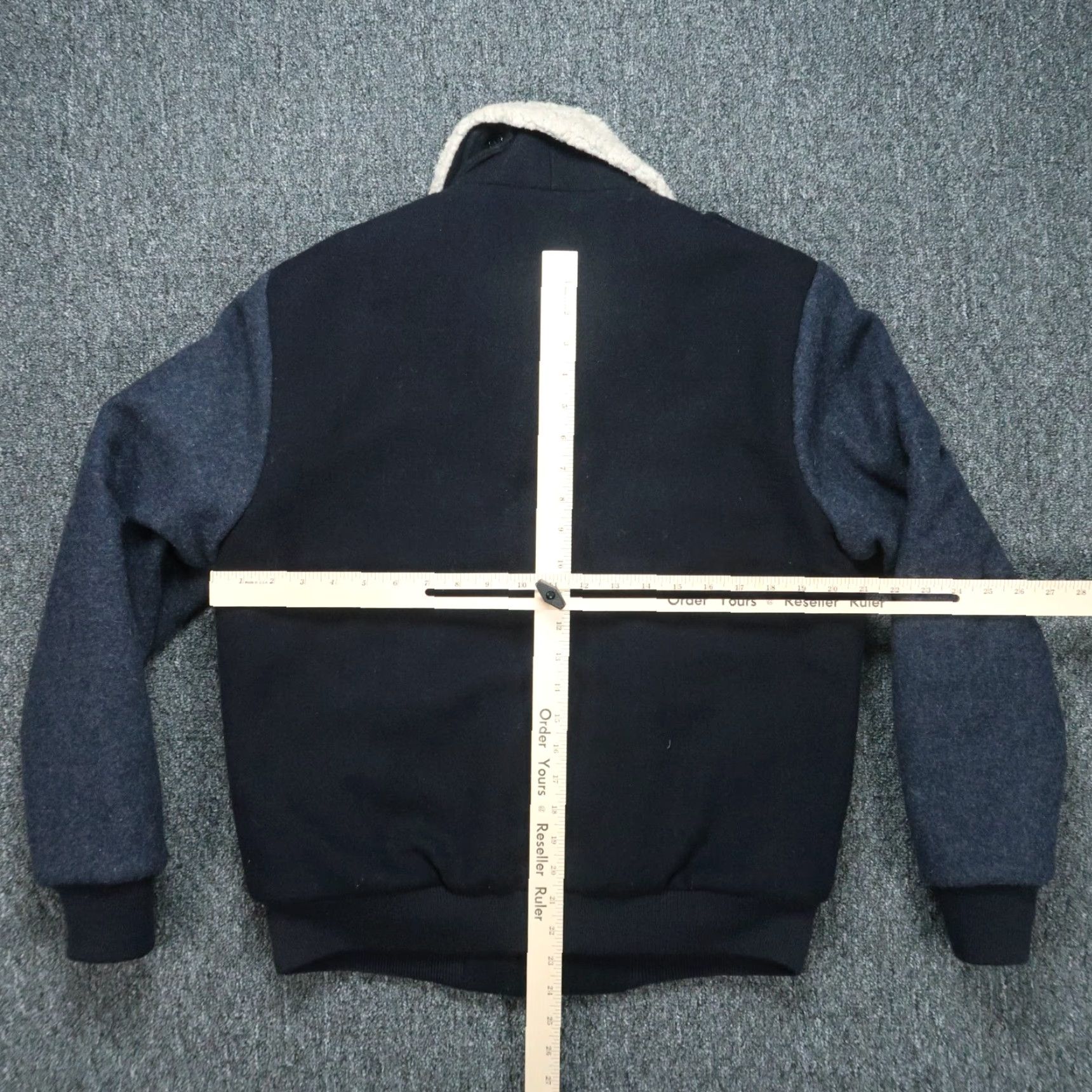 Wallace & Barnes Wallace & Barnes Jacket Mens Small Wool Bomber Zip Quilt Lined Faux Fur J Crew Size US S / EU 44-46 / 1 - 7 Thumbnail