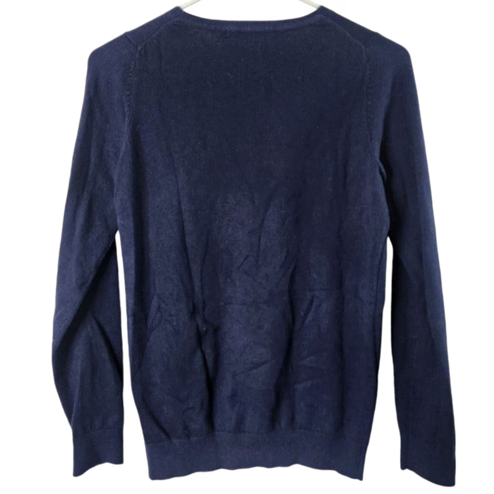 Boden Boden Womens Sweater Shirt Pullover Crewneck Navy Blue Size 2 Knit Cotton Wool Blend Size XS / US 0-2 / IT 36-38 - 2 Thumbnail