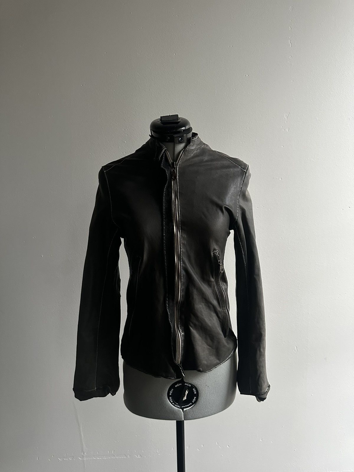 image of Vintage Leather Jacket in Black, Women's (Size XS)