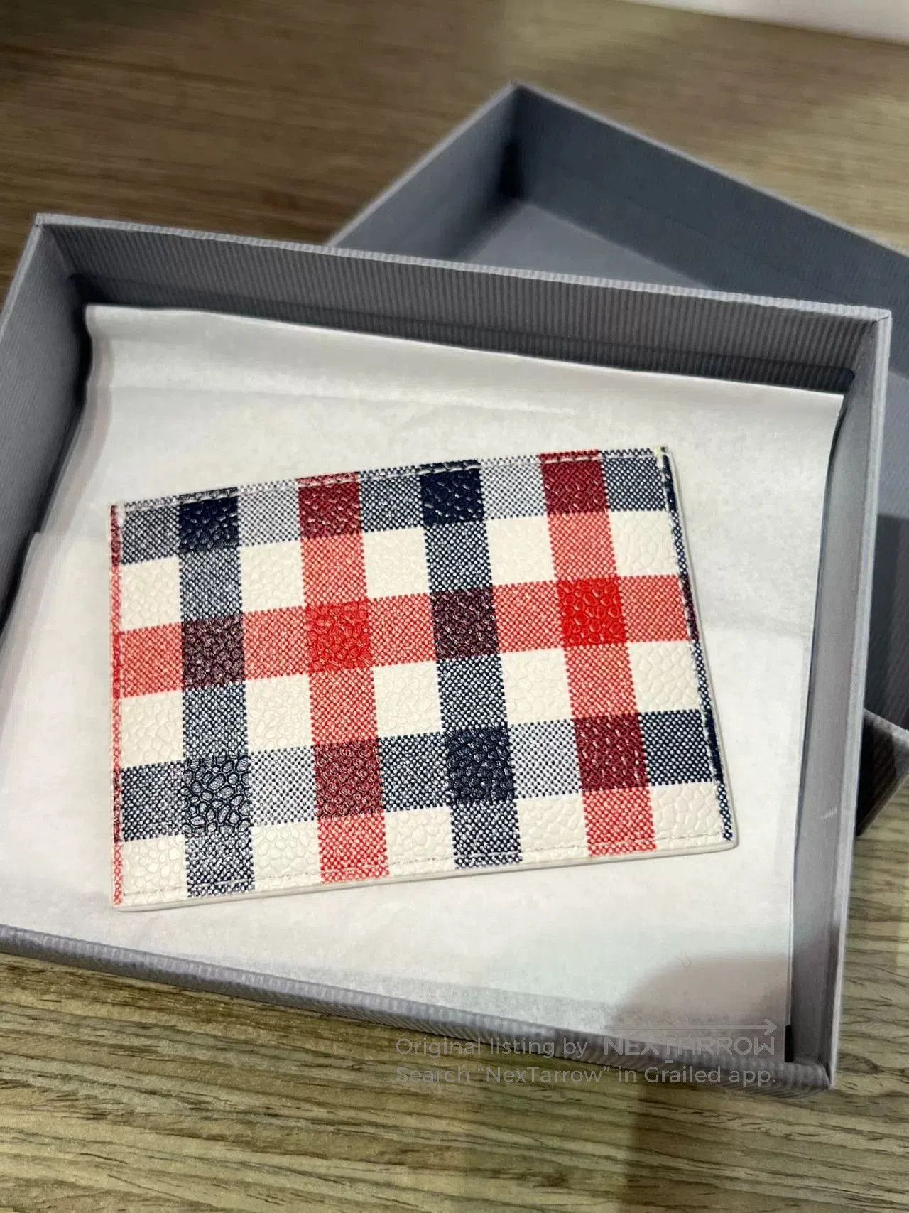 Thom Browne Thom Browne Check Stripe Small Wallet. Size ONE SIZE - 5 Thumbnail