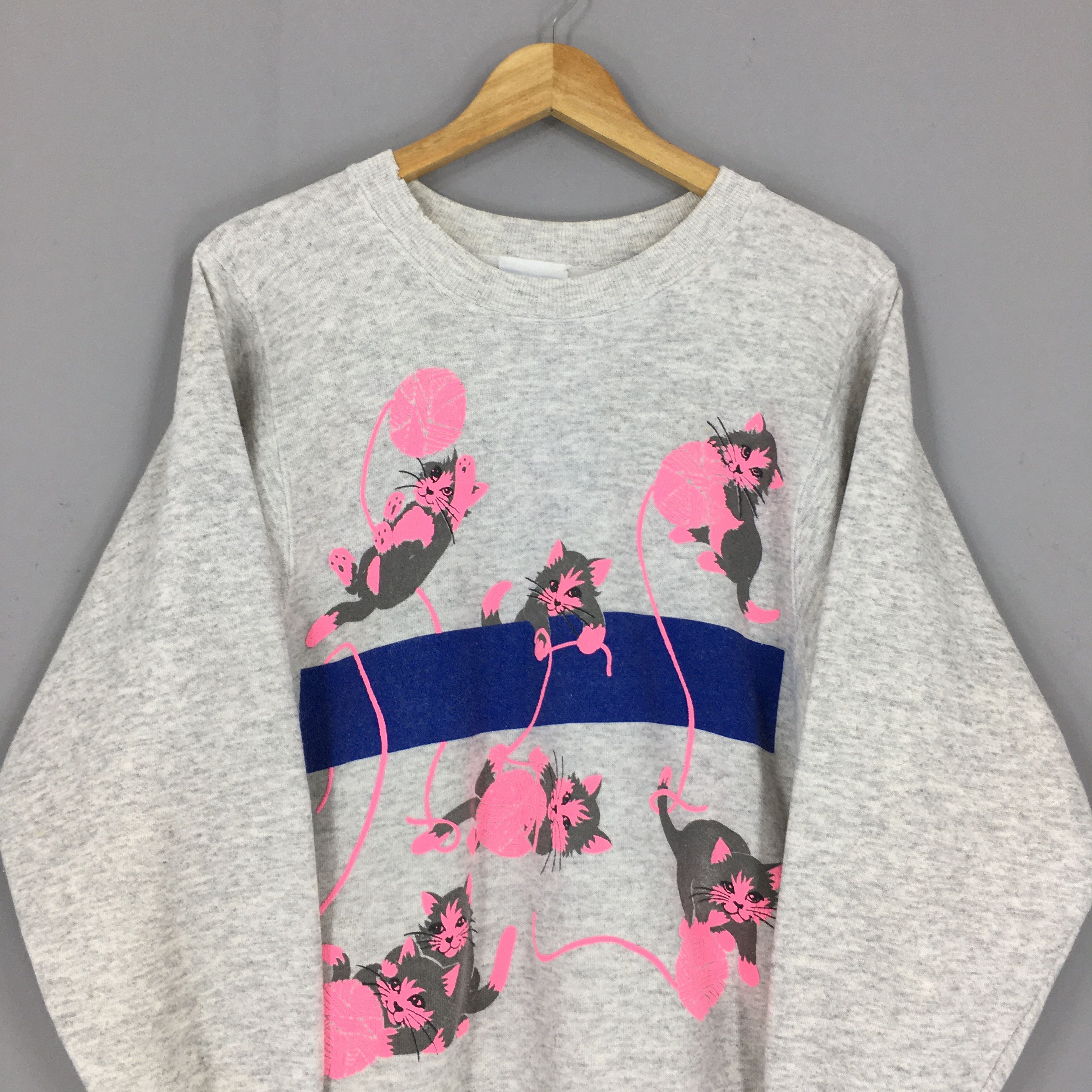 Vintage Vintage Kitten Cat Pets Reverse Weave Sweater Medium Size US M / EU 48-50 / 2 - 2 Thumbnail
