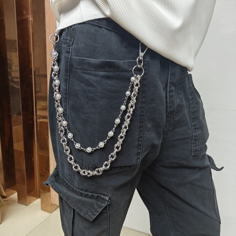 Other Retro pearl skull pants chain unisex Size ONE SIZE - 2 Thumbnail