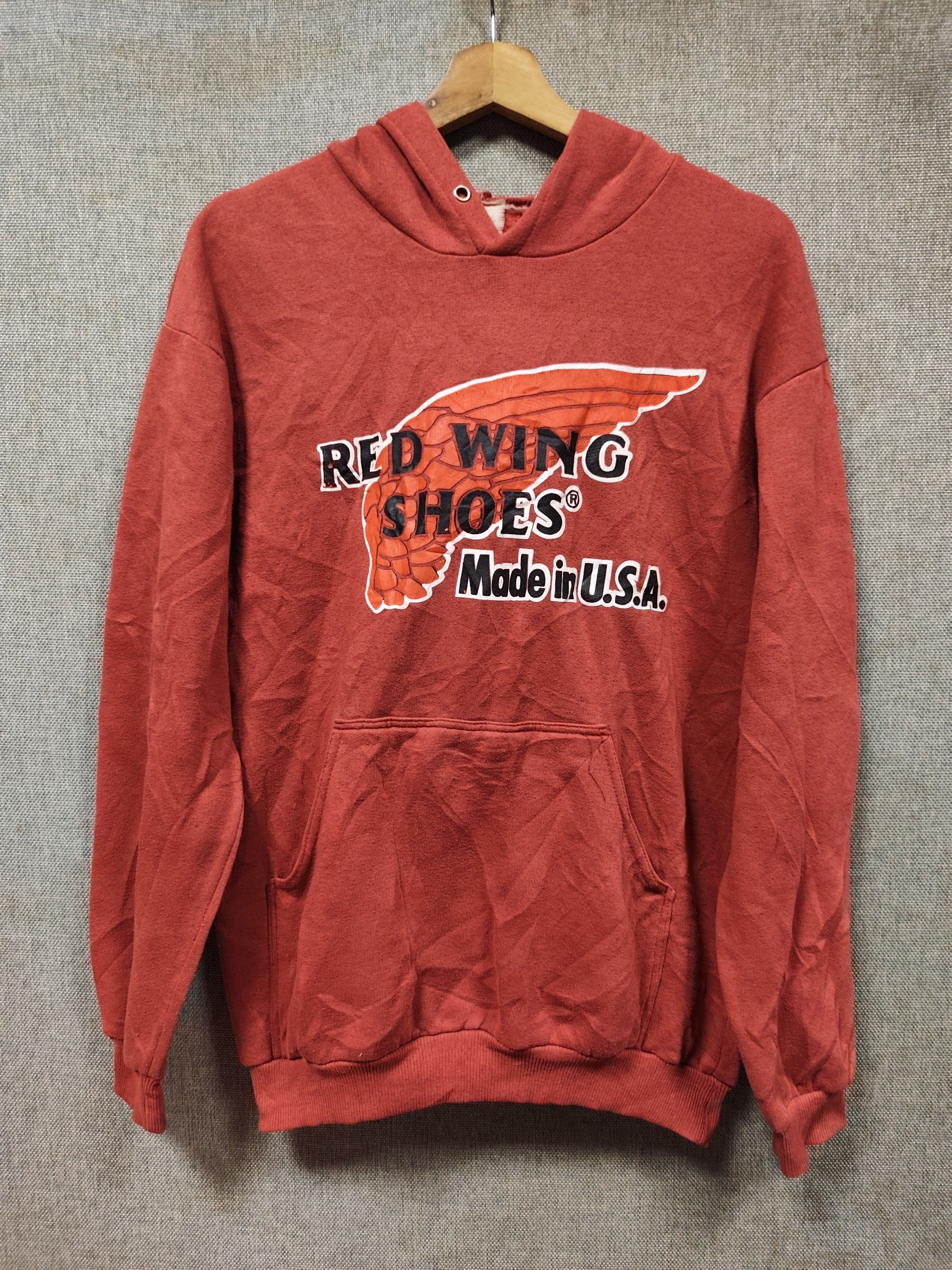 Red Wing × Vintage Vintage 90s hoodie red wing shoes Size US S / EU 44-46 / 1 - 1 Thumbnail