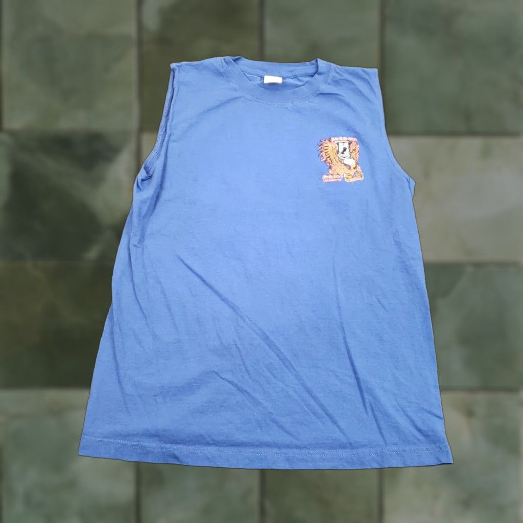 Vintage Contagious Myrtle Beach Bike Rally 2015 Tank Top Mens Small Blue Sleeveless Graphic Size US S / EU 44-46 / 1 - 1 Thumbnail