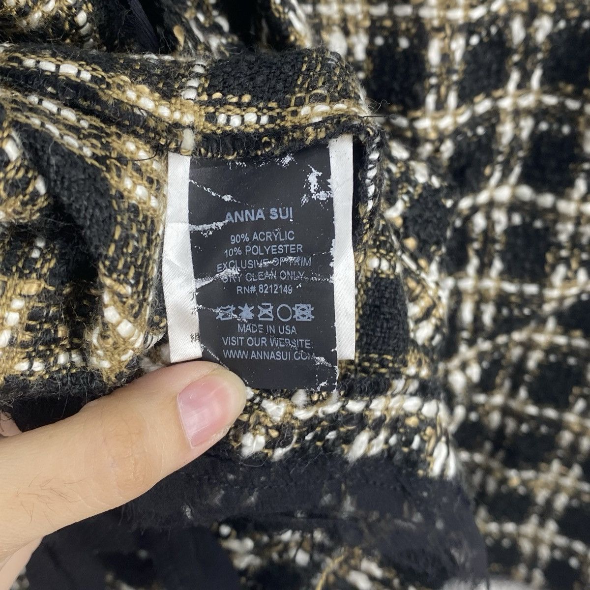 Vintage Vintage JOSEPHINE CHAUS Tweed Cropped Jacket Size S / US 4 / IT 40 - 11 Thumbnail