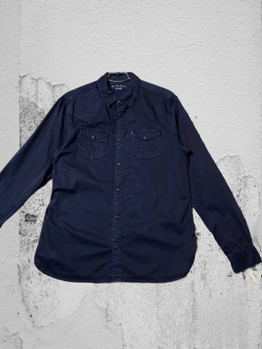 Allsaints × Vintage Allsaints Monte Shirt Denim Overshot Long Sleeve Buttons Size US L / EU 52-54 / 3 - 1 Thumbnail