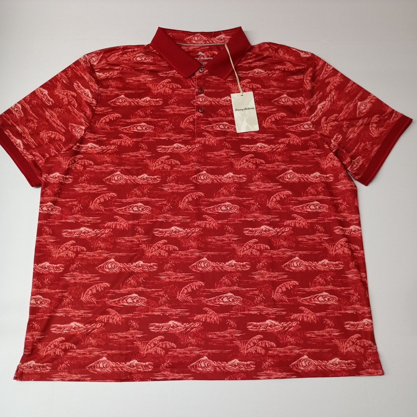 Tommy Bahama Tommy Bahama Mens Sport Bay Polo Shirt Maroon Berry Size 3XL Size US XXL / EU 58 / 5 - 1 Thumbnail