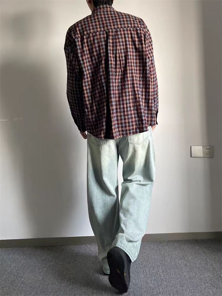 Japanese Brand × Jean Vintage washed high street loose fit straight leg jeans Size US 32 / EU 48 - 4 Thumbnail