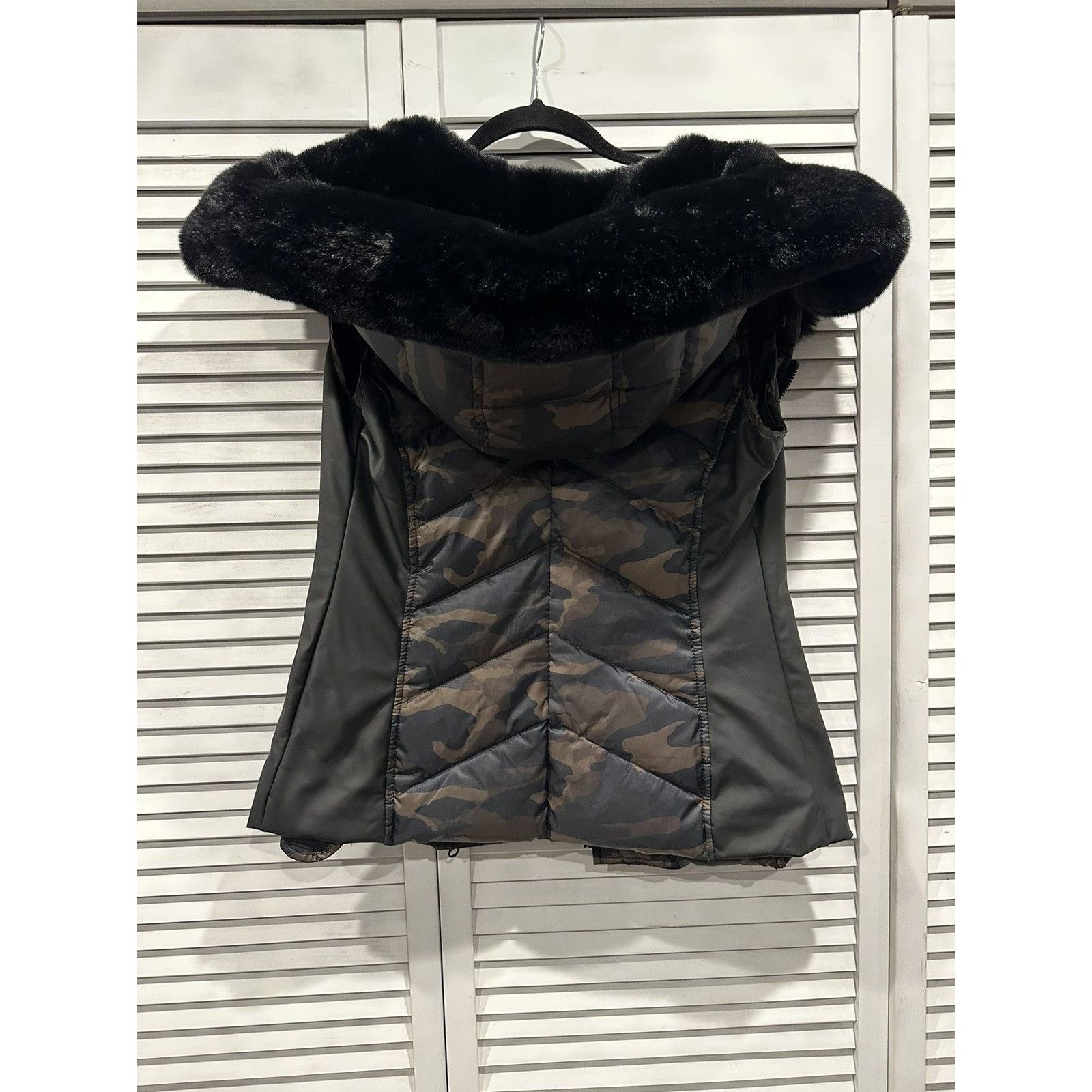 Blanc Noir Blanc Noir Camo Asymmetric-Zip Hooded Moto Vest Size S / US 4 / IT 40 - 8 Thumbnail