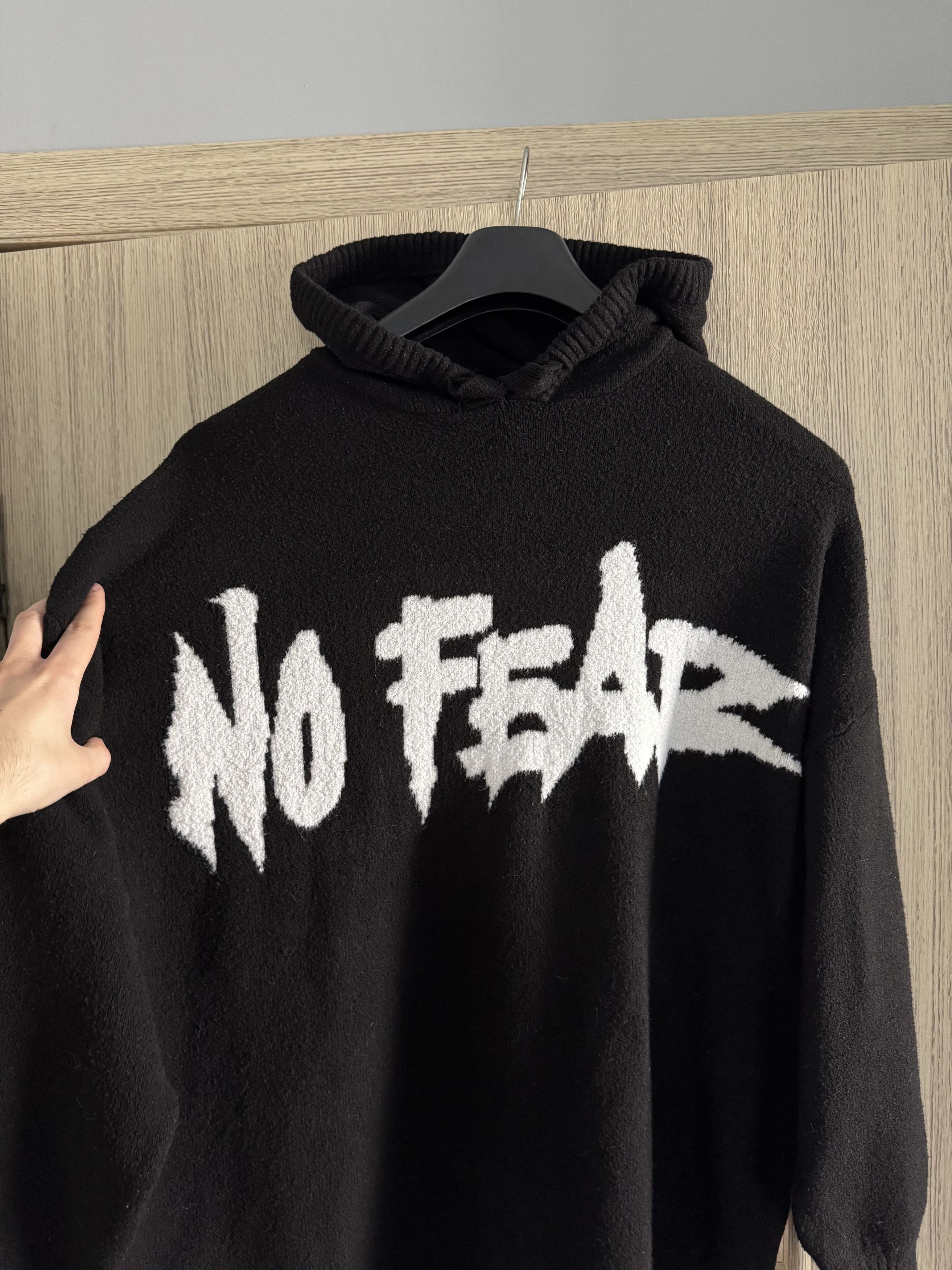 H&M No Fear x H&M Oversized Big Logo Hooded Sweater Size US M / EU 48-50 / 2 - 2 Thumbnail