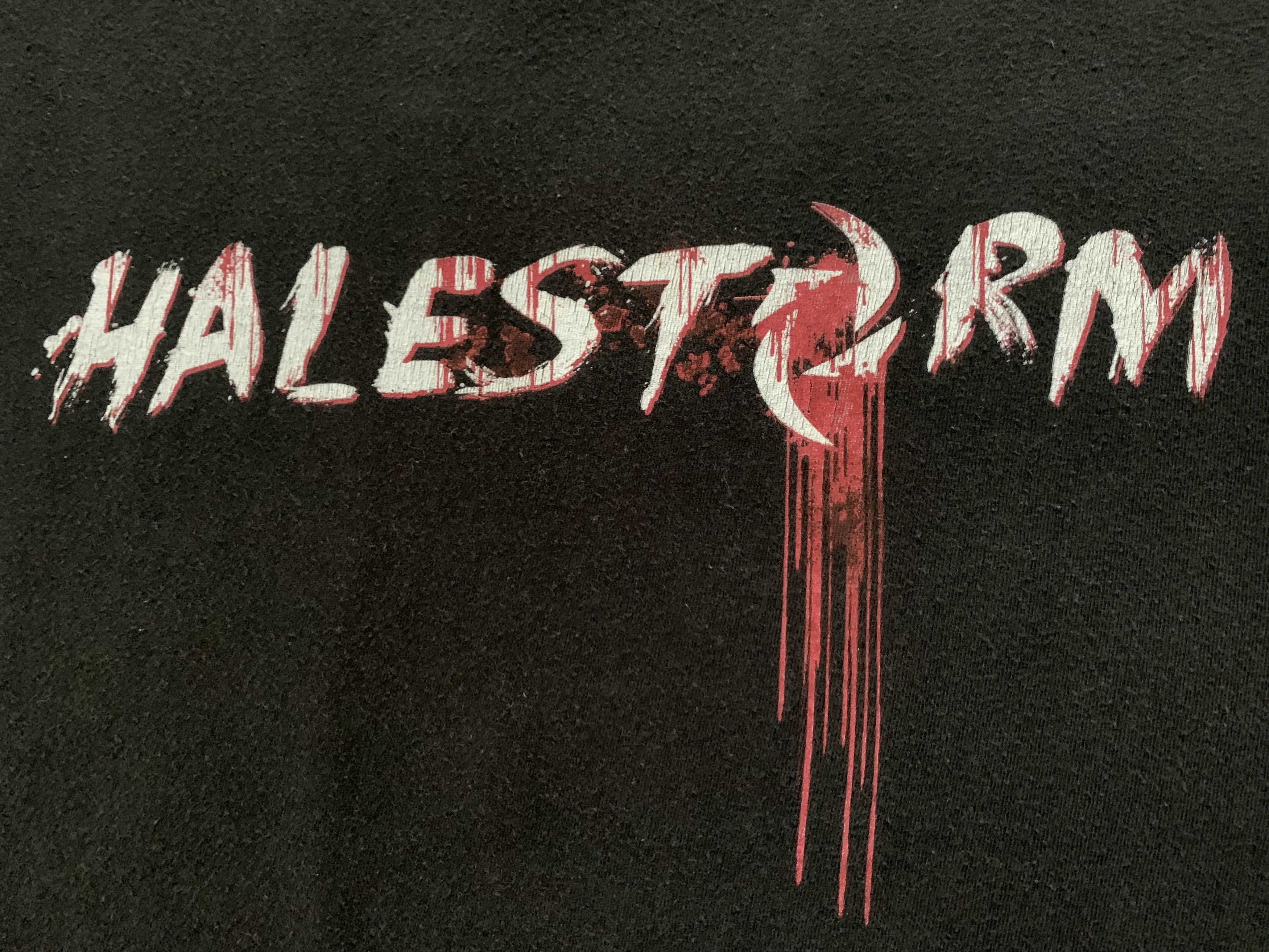 Band Tees × Tultex Halestorm Eye Of The Storm Vintage T Shirt Size US XXL / EU 58 / 5 - 5 Thumbnail