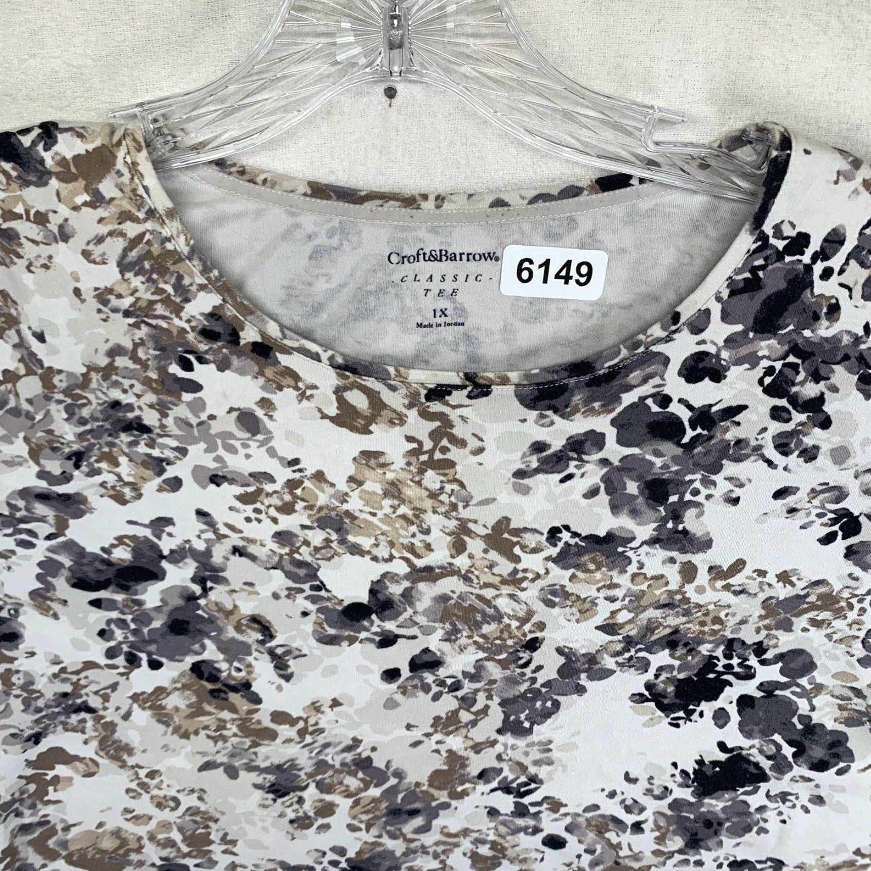 Croft & Barrow VINTAGE Croft & Barrow Floral T-Shirt Women 1X Plus Size Short Sleeve Cotton Casual Summer Size XL / US 12-14 / IT 48-50 - 3 Thumbnail