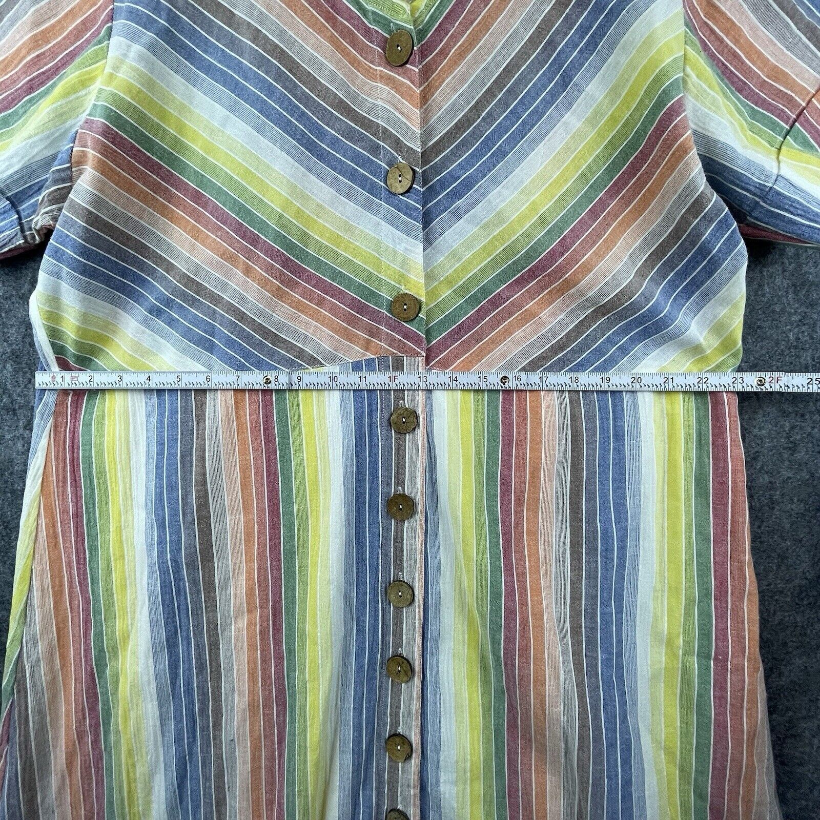 Serengeti Serengeti Dress 1X Rainbow Button Front Boho Summer Festival Size XL / US 12-14 / IT 48-50 - 5 Thumbnail