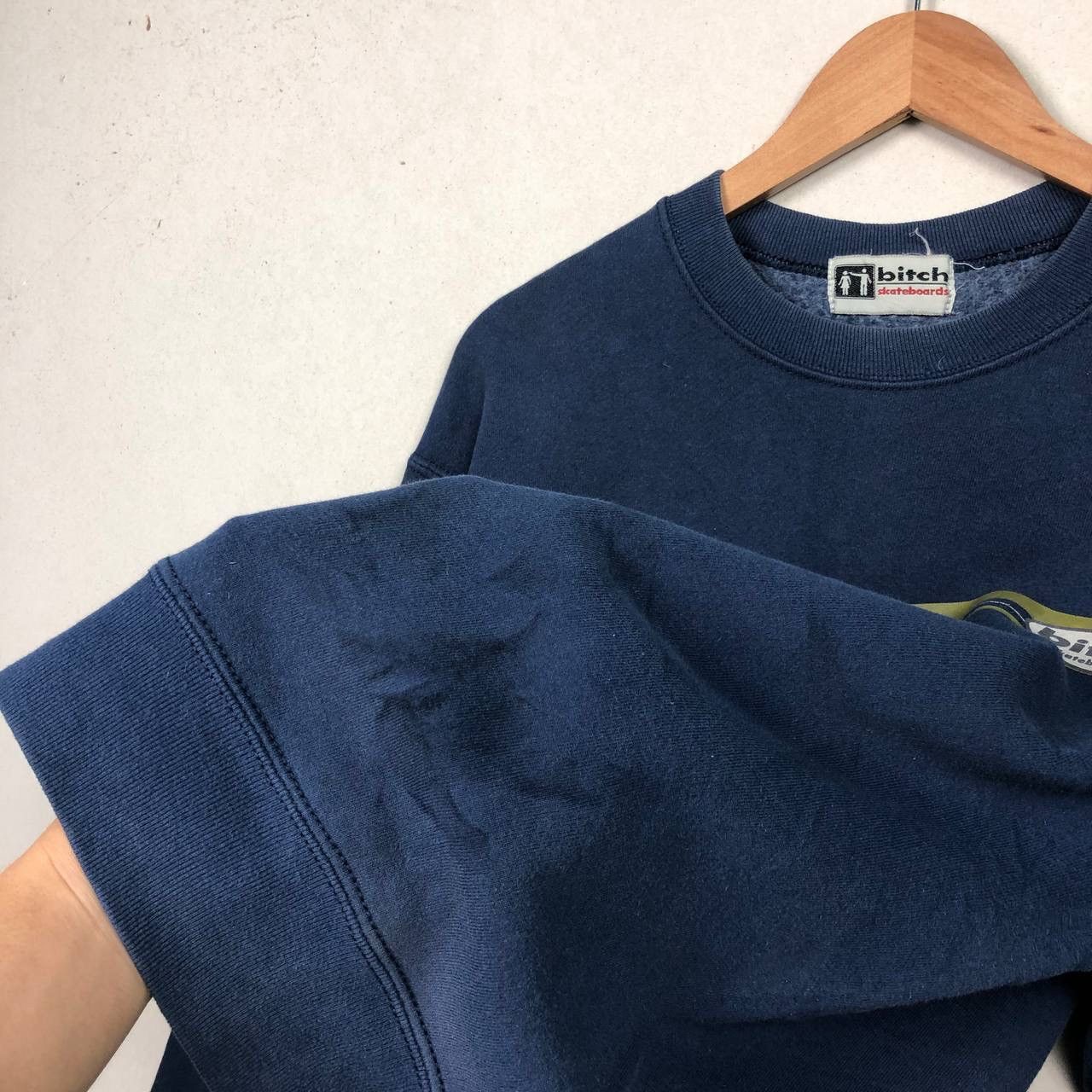 Vintage 90s Bitch Skateboards Stripe Sweatshirt Jumper