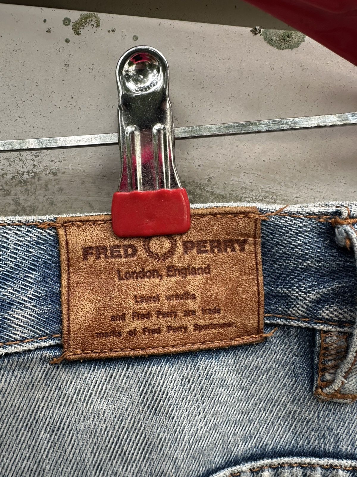 Fred Perry 👹Vintage Fred Perry Distressed Pocket Baggy Denim Size US 31 - 12 Thumbnail