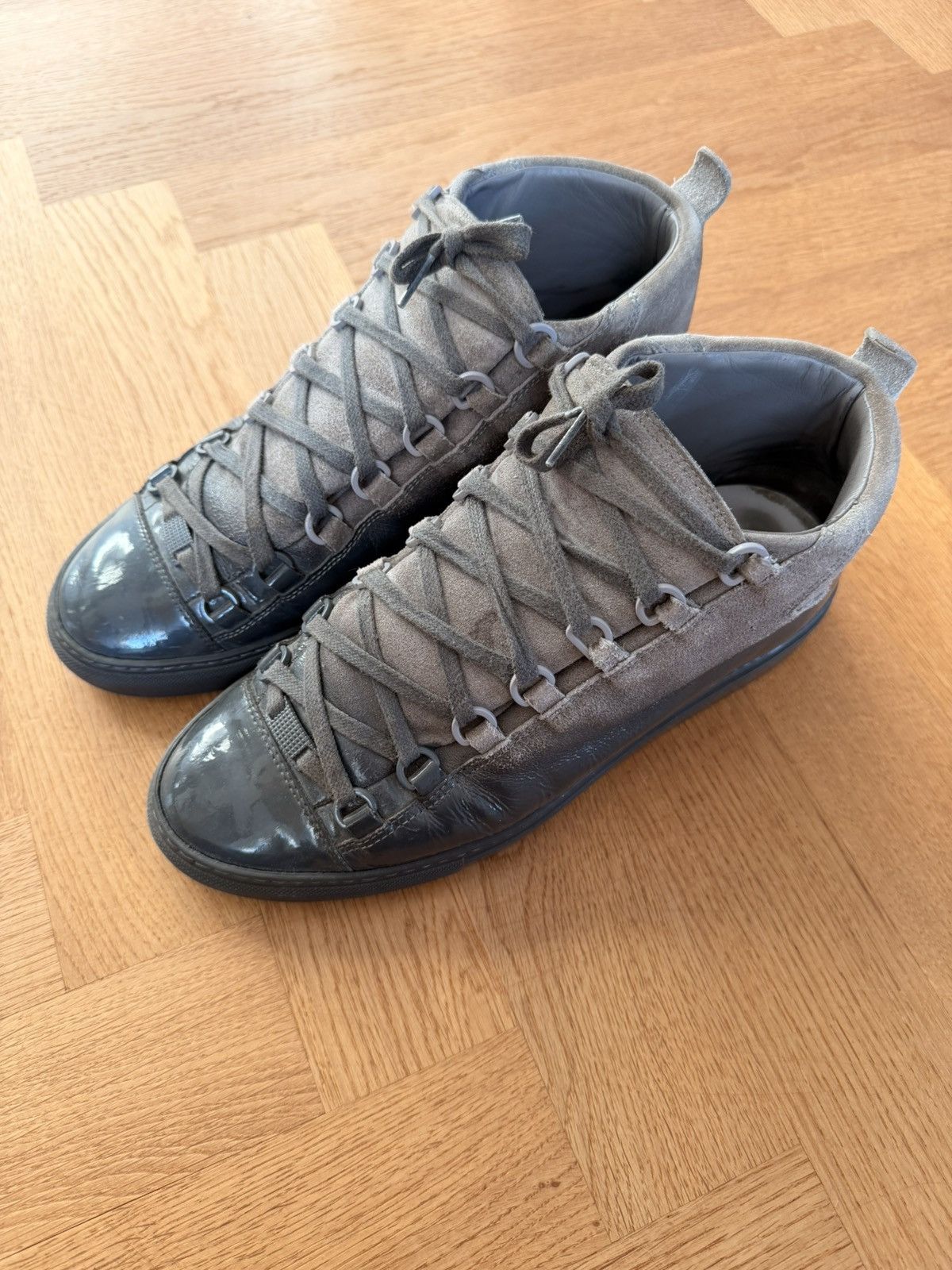 Balenciaga Balenciaga Arena gradient / ombré cool grey high top | Grailed