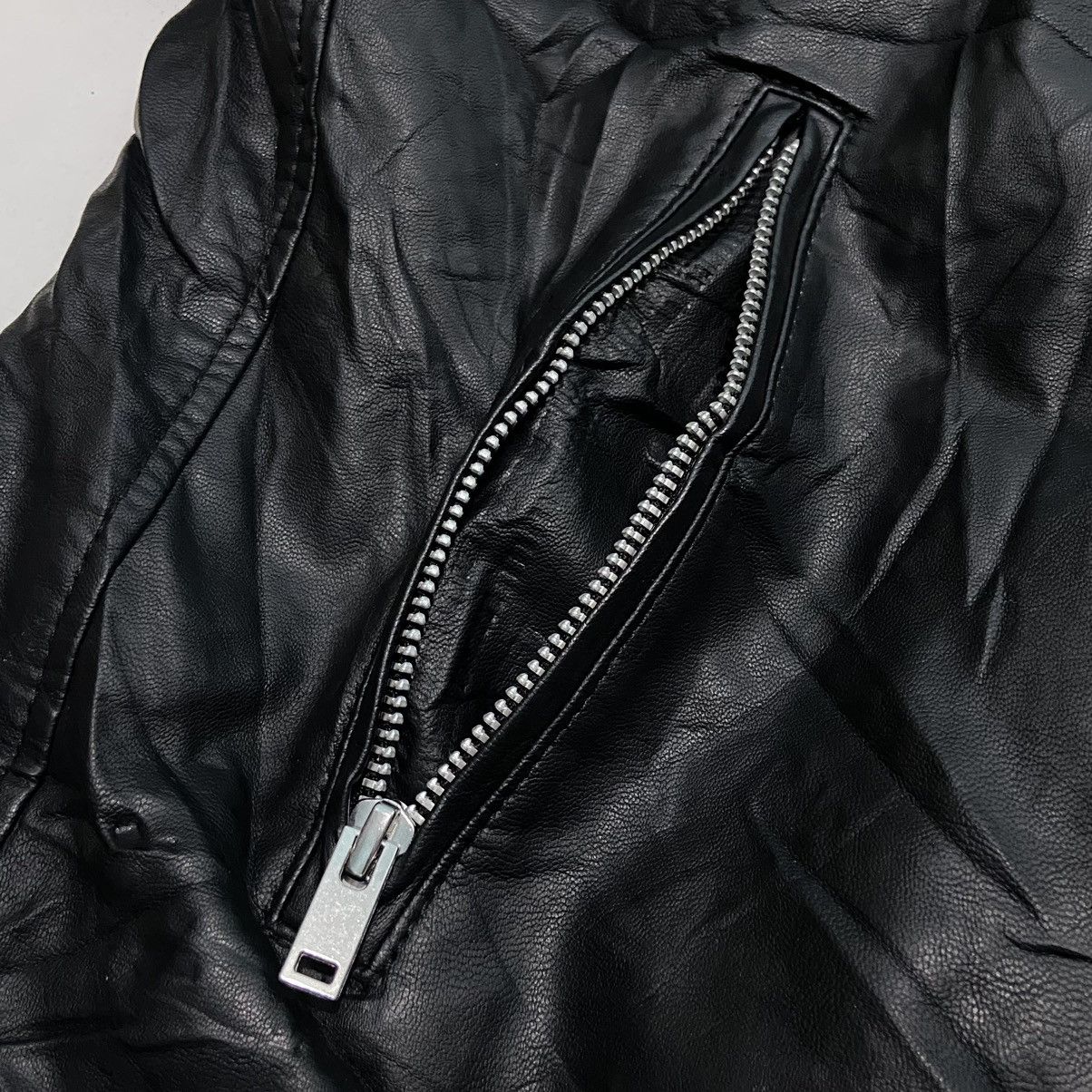 Christophe Lemaire × Japanese Brand UNIQLO Biker Leather Jacket Size US XL / EU 56 / 4 - 9 Thumbnail
