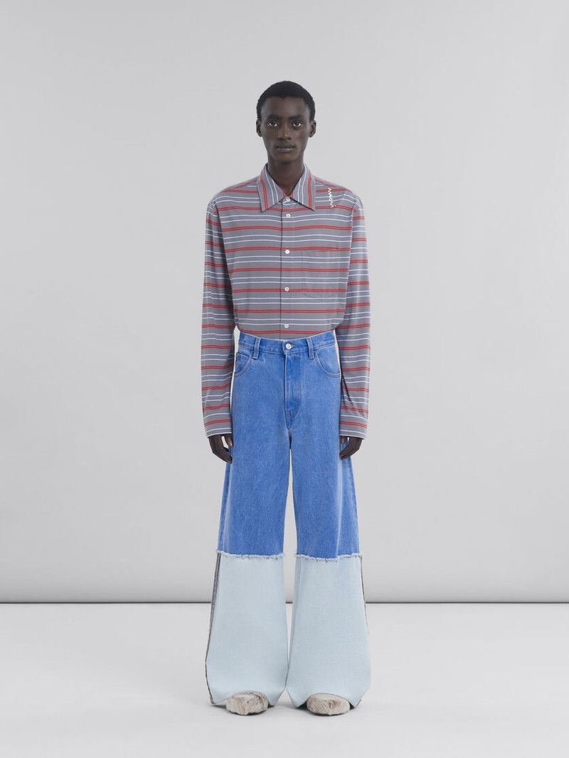 Marni o1w1db10526 Denime Bottoms in Blue Size US 32 / EU 48 - 2 Thumbnail