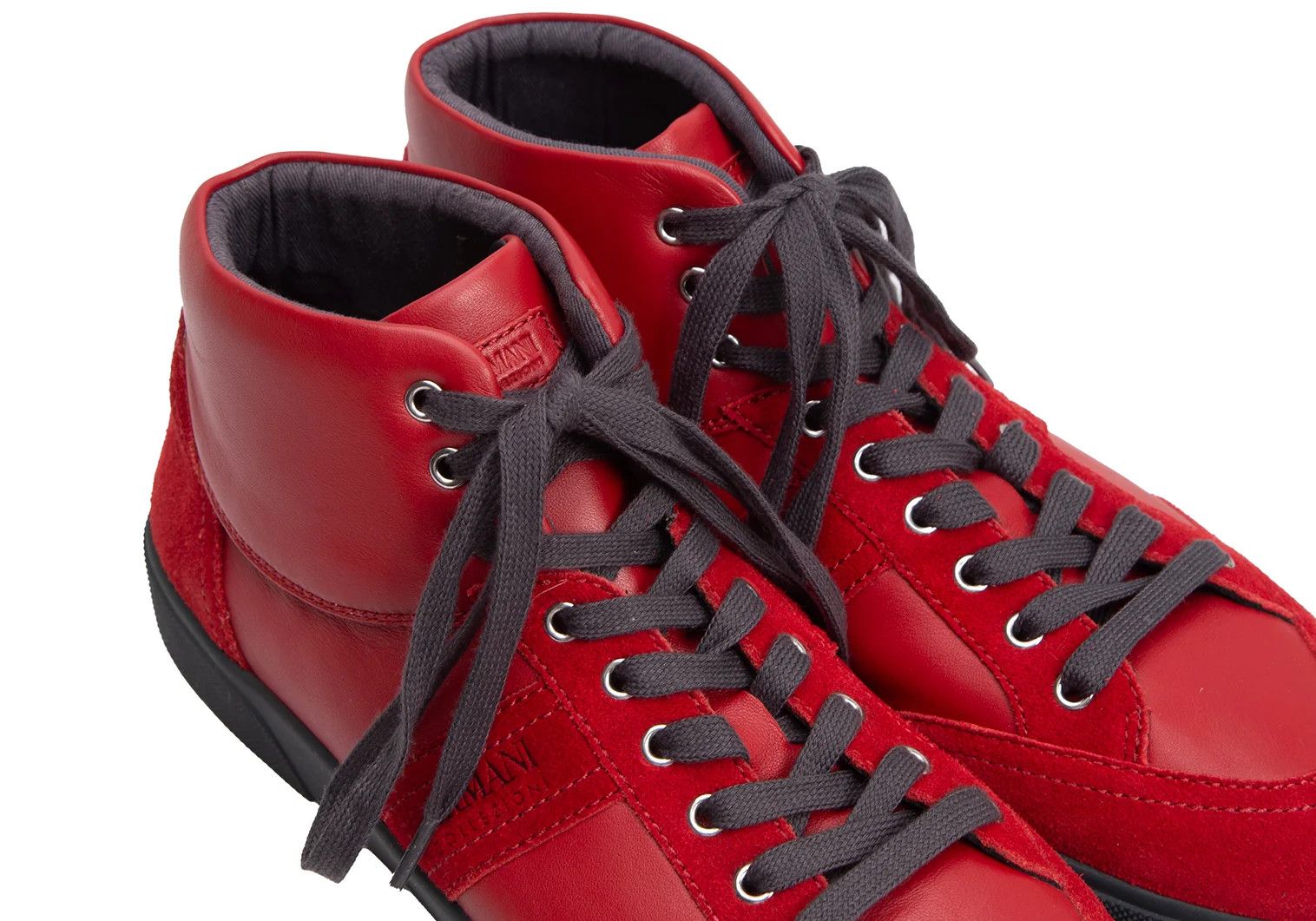 Armani Collezioni Suede and Leather Sneakers in Red EUR44 Size US 5 / EU 37 - 8 Thumbnail