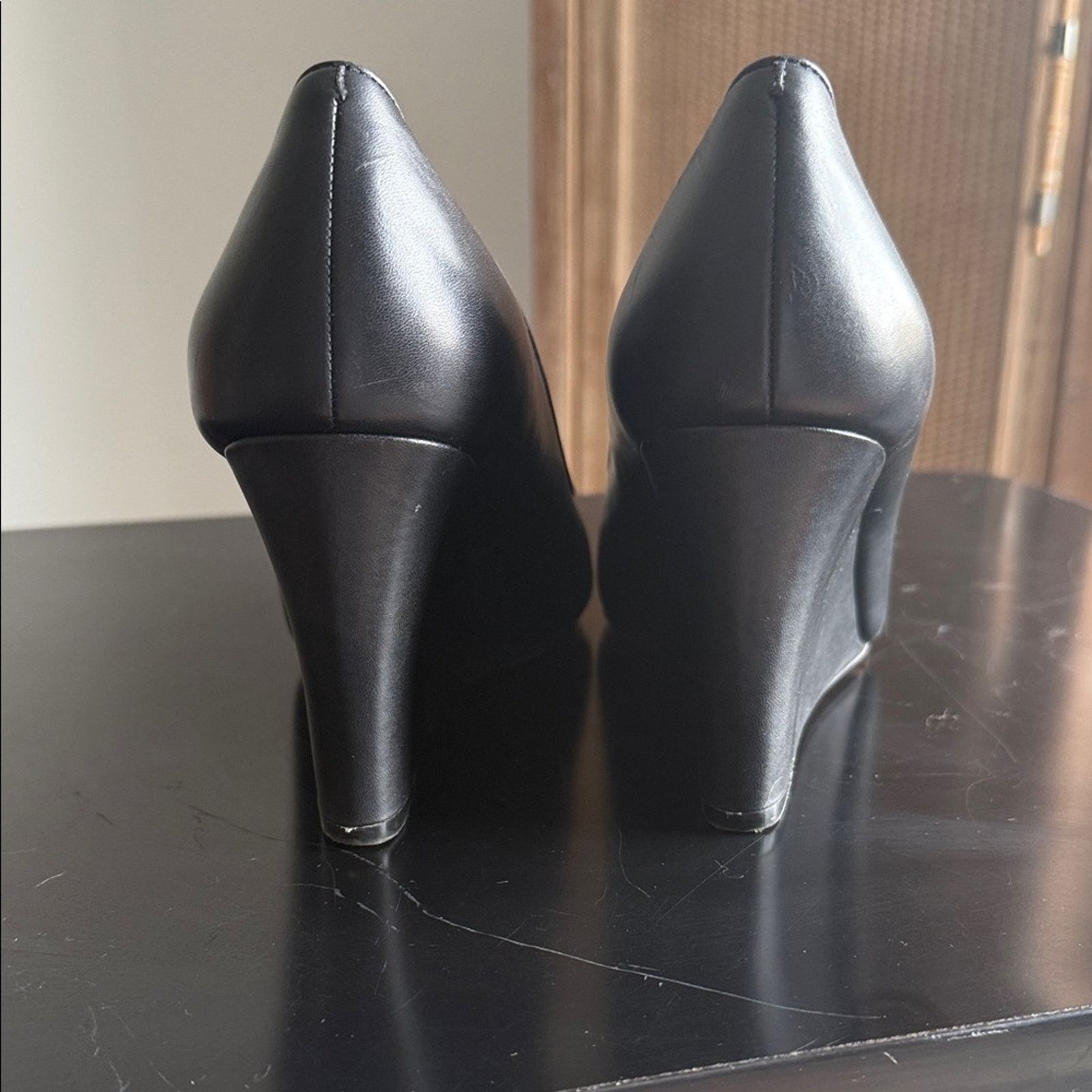 Tory Burch Tori Burch Wedges Black with Logo Size US 8.5 / IT 38.5 - 4 Thumbnail