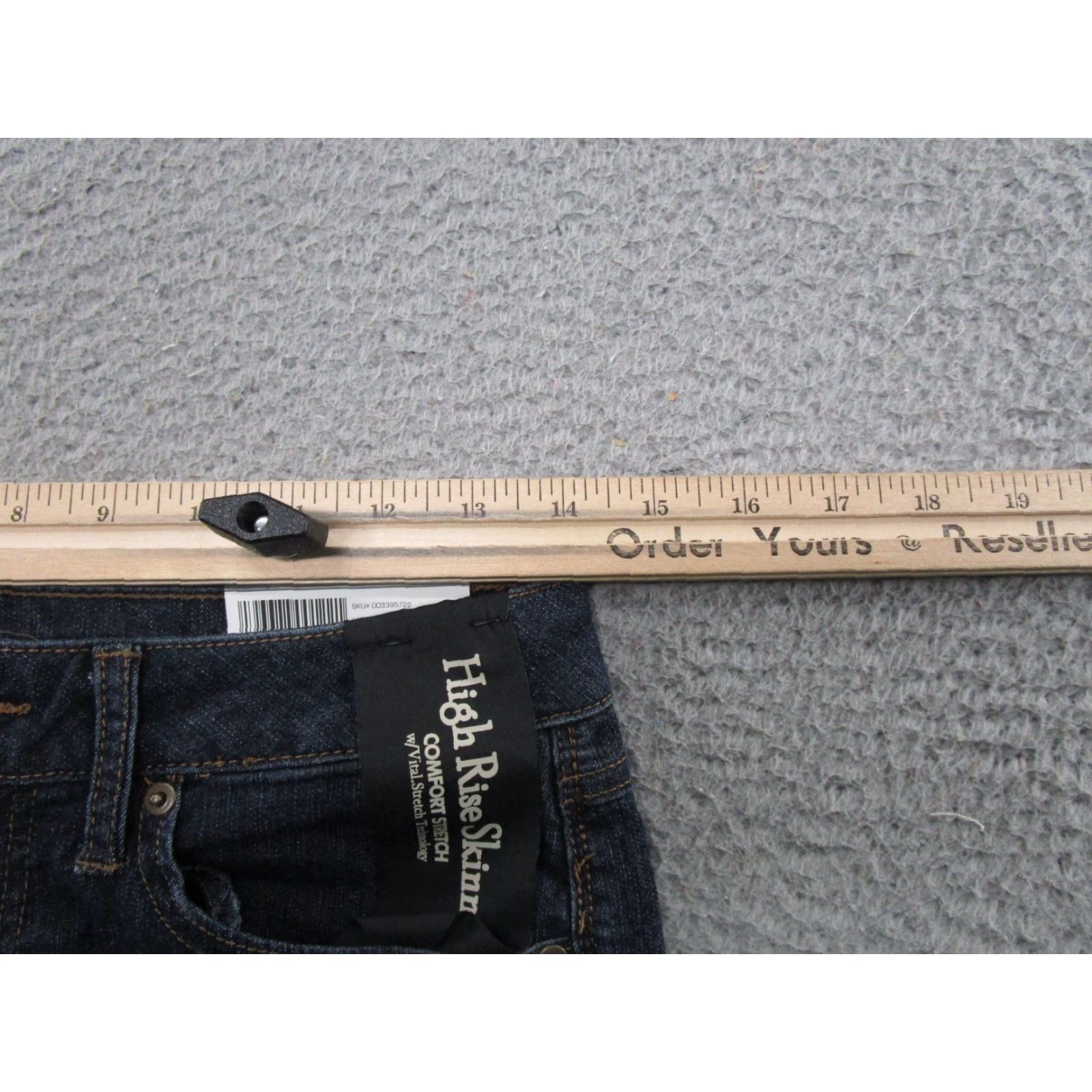Vintage Natural Reflections Women's High Rise Skinny Dark Wash Stretch Jeans SZ 10A NEW Size 32" / US 10 / IT 46 - 6 Thumbnail