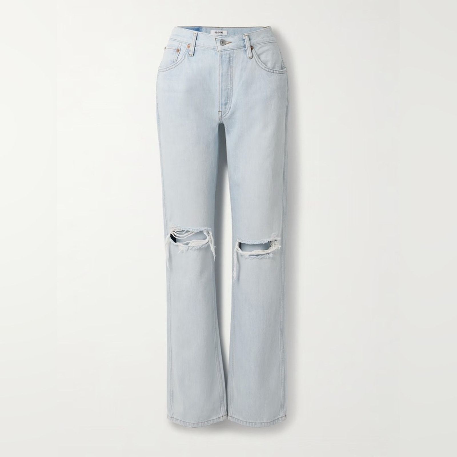 RE/DONE New Re/Done 90s High Rise Loose Bleach Destroy - 25 - $295 Size 25" / US 0 / IT 36 - 1 Thumbnail
