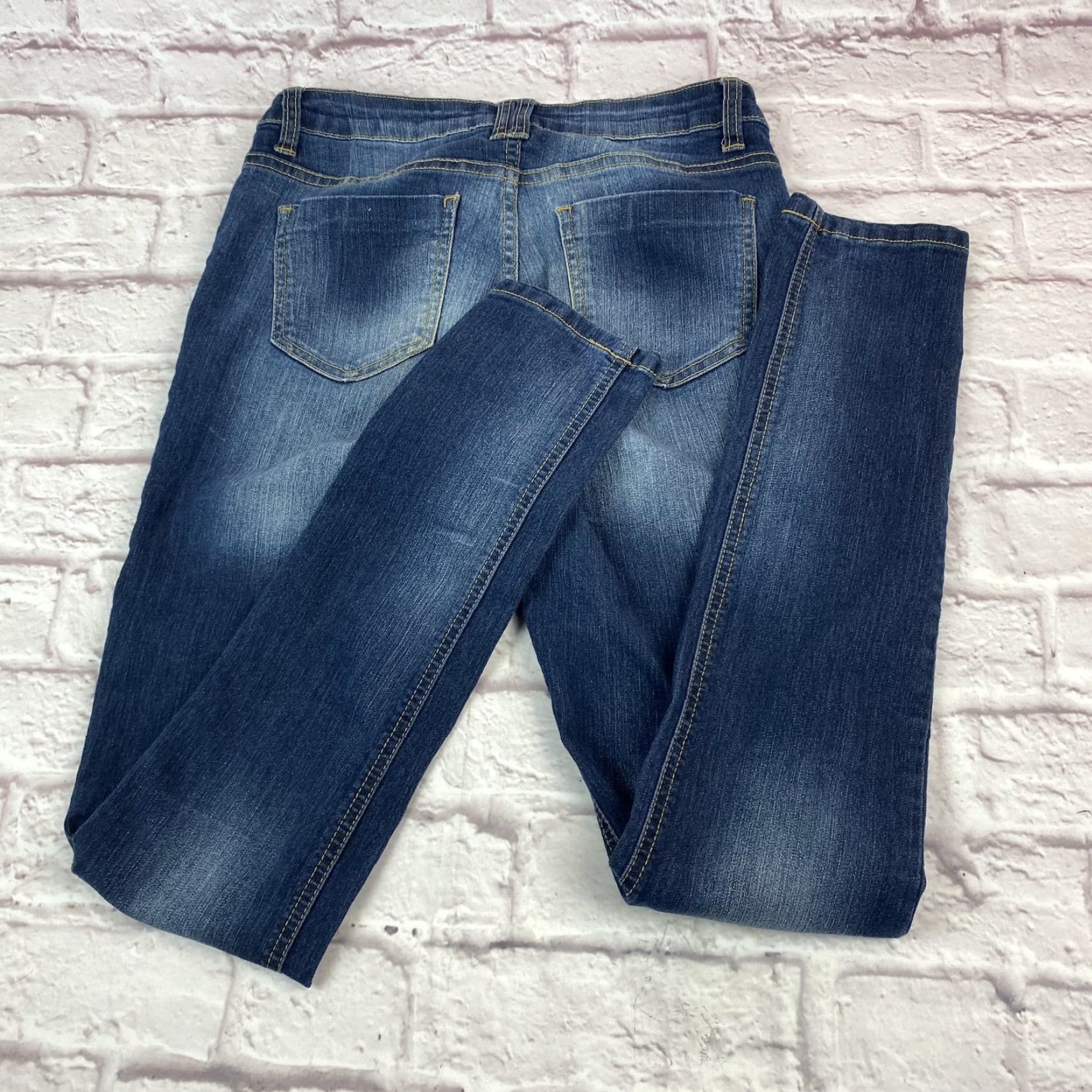 Denime Cello Jeans Womens 9 Blue Medium Wash Straight Leg Stretch Denim Classic Pants Size 30" / US 8 / IT 44 - 3 Thumbnail