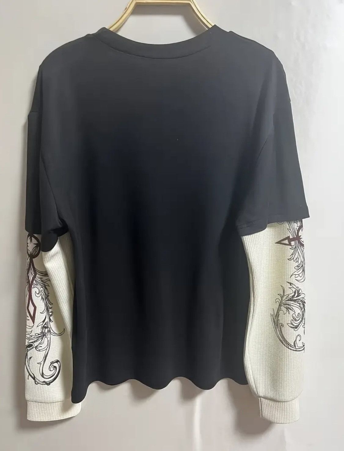 Vintage Black and white doubled layered long sleeve shirt Size M / US 6-8 / IT 42-44 - 2 Thumbnail