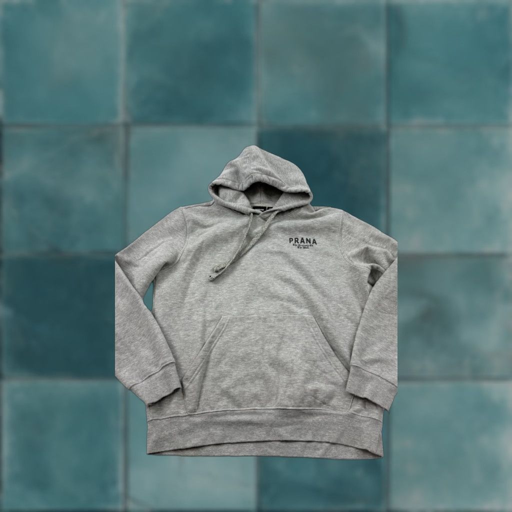 Prana prAna Hoodie Sweatshirt Mens Small Gray Fleece Logo Climbing Standard Fit Size US S / EU 44-46 / 1 - 1 Thumbnail