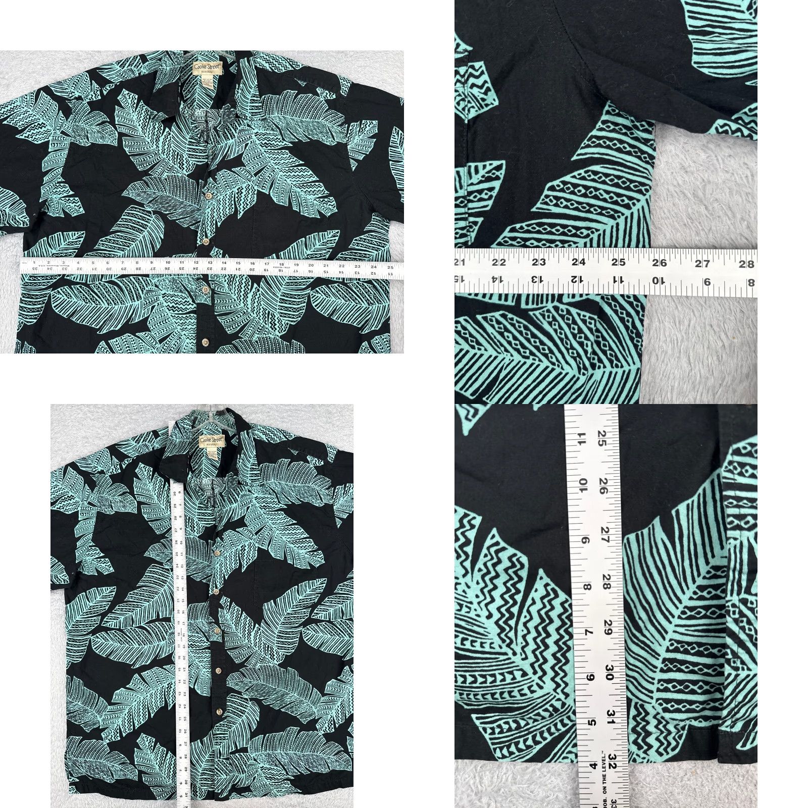 Vintage Cooke Street Shirt Men 2XL XXL Black Palm Leaf Hawaiian Button Up Cotton Casual Shirt Size US XXL / EU 58 / 5 - 8 Thumbnail
