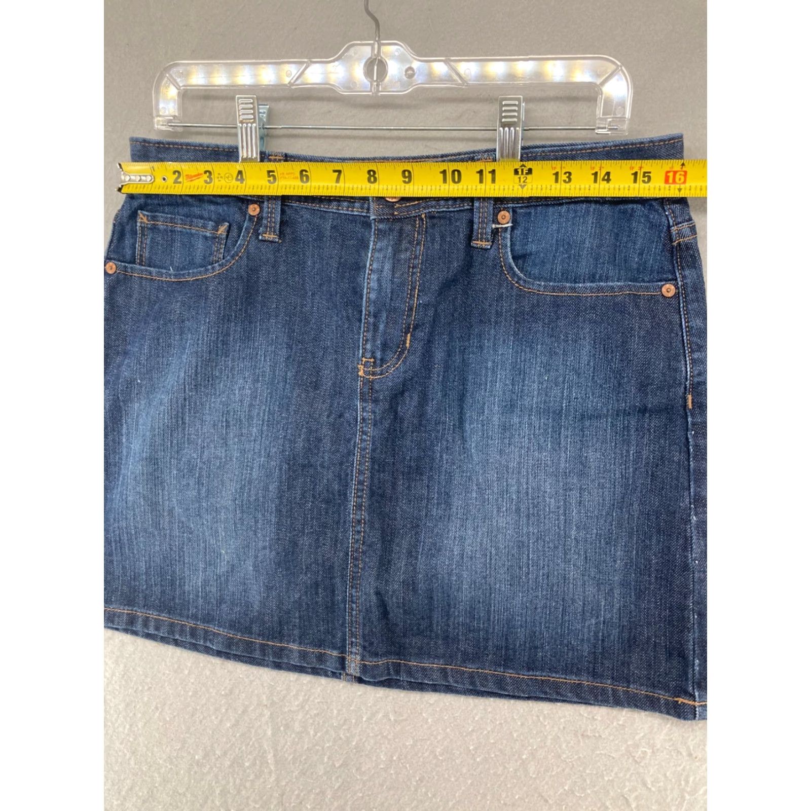Gap Gap Mini Skirt Womens Size 8 Blue Stretch Denim Casual Bohemian Size 30" / US 8 / IT 44 - 2 Thumbnail