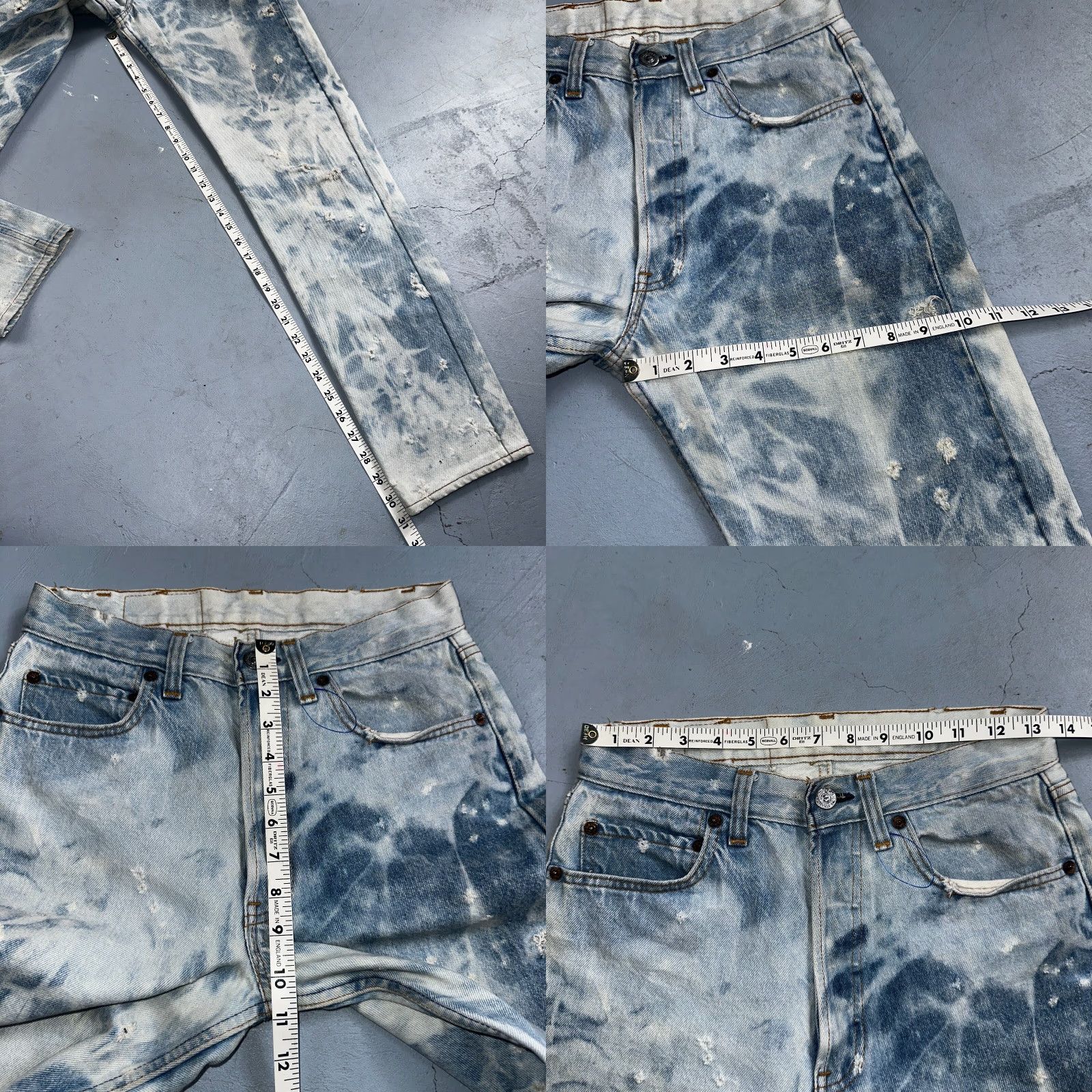 Levi's VINTAGE Levi's 501 Jeans - Mens Straight Denim 30x36 Light Wash Blue 80s 90s Size US 30 / EU 46 - 8 Thumbnail
