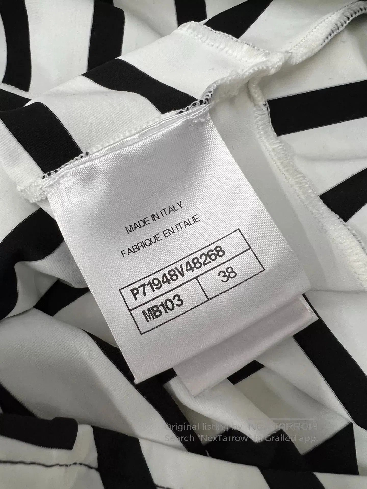Chanel Chanel Black and White Striped Swimsuit. Size US 38 / EU 54 - 5 Thumbnail