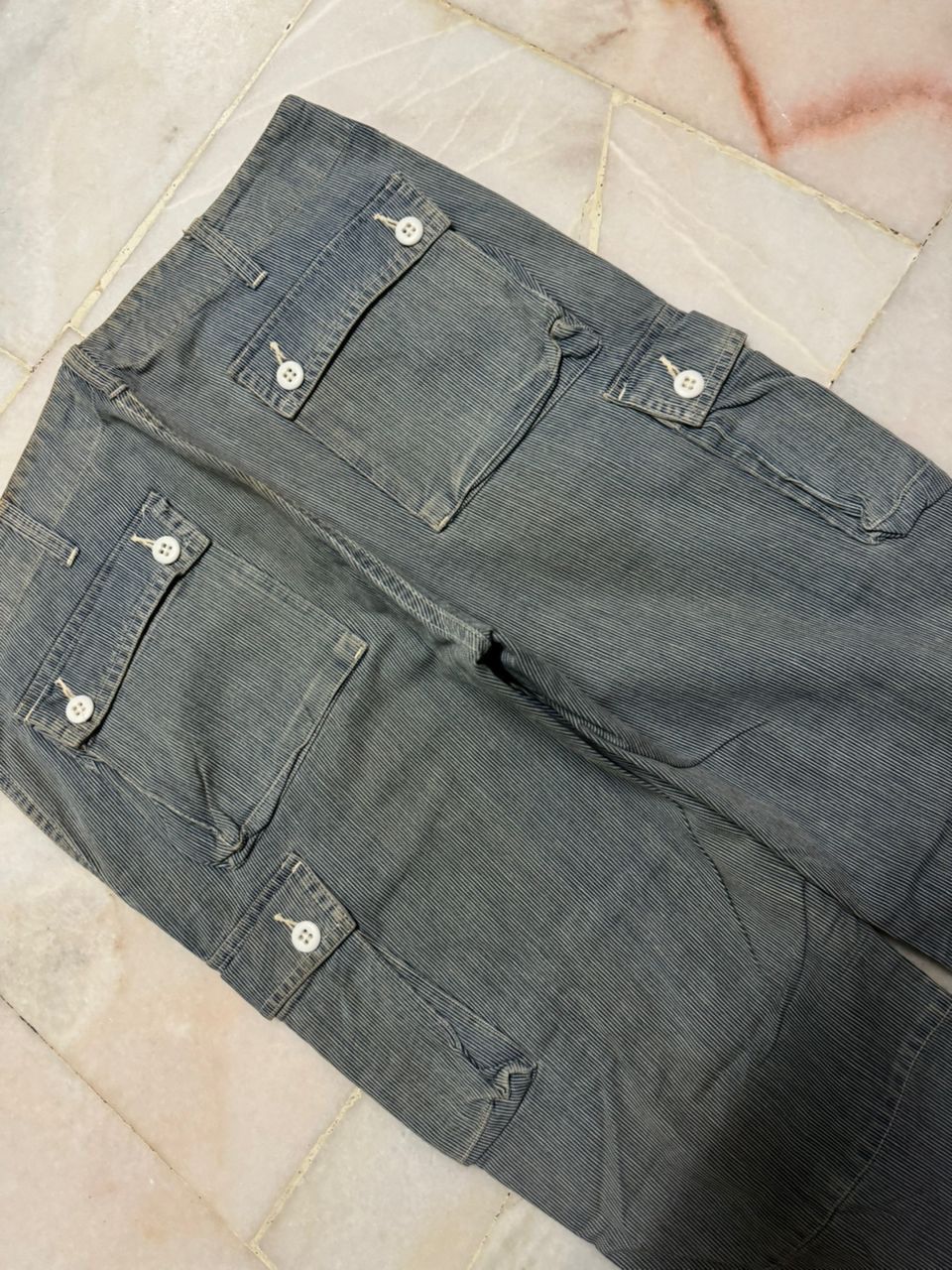 Japanese Brand 💥Insane💥90s Thrashed General Supply Hickory Tactical Cargo Size US 33 - 20 Thumbnail