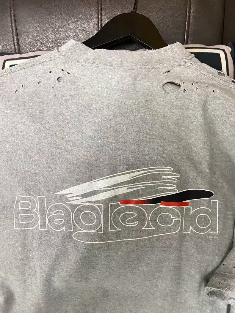 Balenciaga Balenciaga Gray Ripped Short Sleeve T-Shirt, Size 2 Size US M / EU 48-50 / 2 - 6 Thumbnail