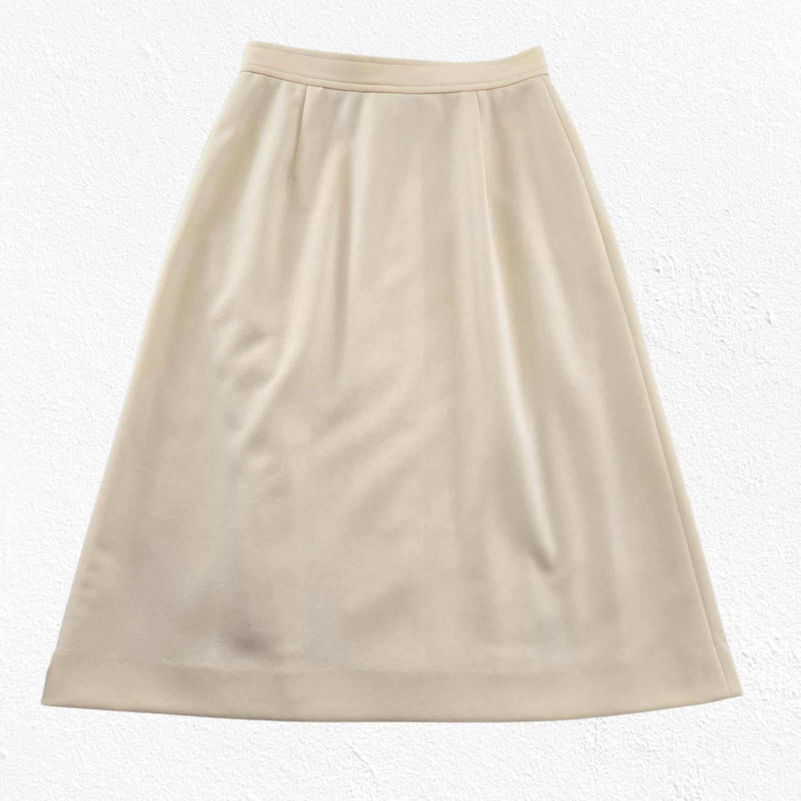 Givenchy Vintage Givenchy Paris New York A-Line Midi Skirt Cream 4 Size 27" / US 4 / IT 40 - 9 Thumbnail