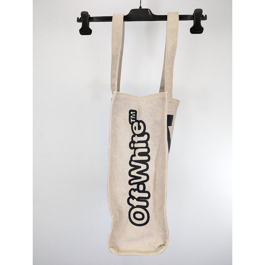 Off-White o1rshd1 Q:2 / Size: OS / Quote Shopper 40 Bag in Beige Black Size ONE SIZE - 9 Thumbnail