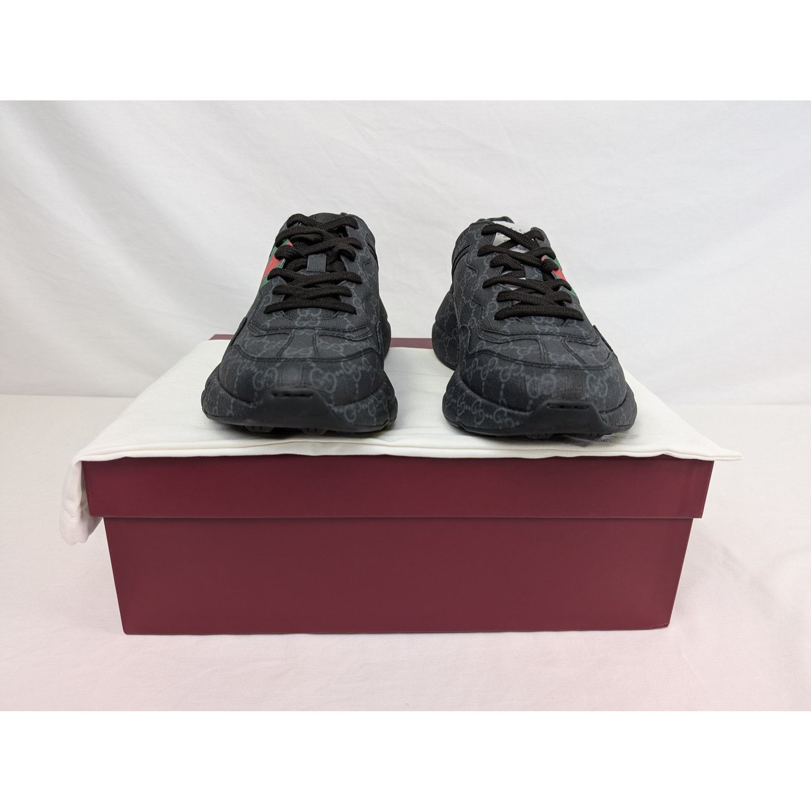 Gucci o1rshd1 Rython Sneakers in Black/Green/Red Size US 11.5 / EU 44-45 - 14 Thumbnail